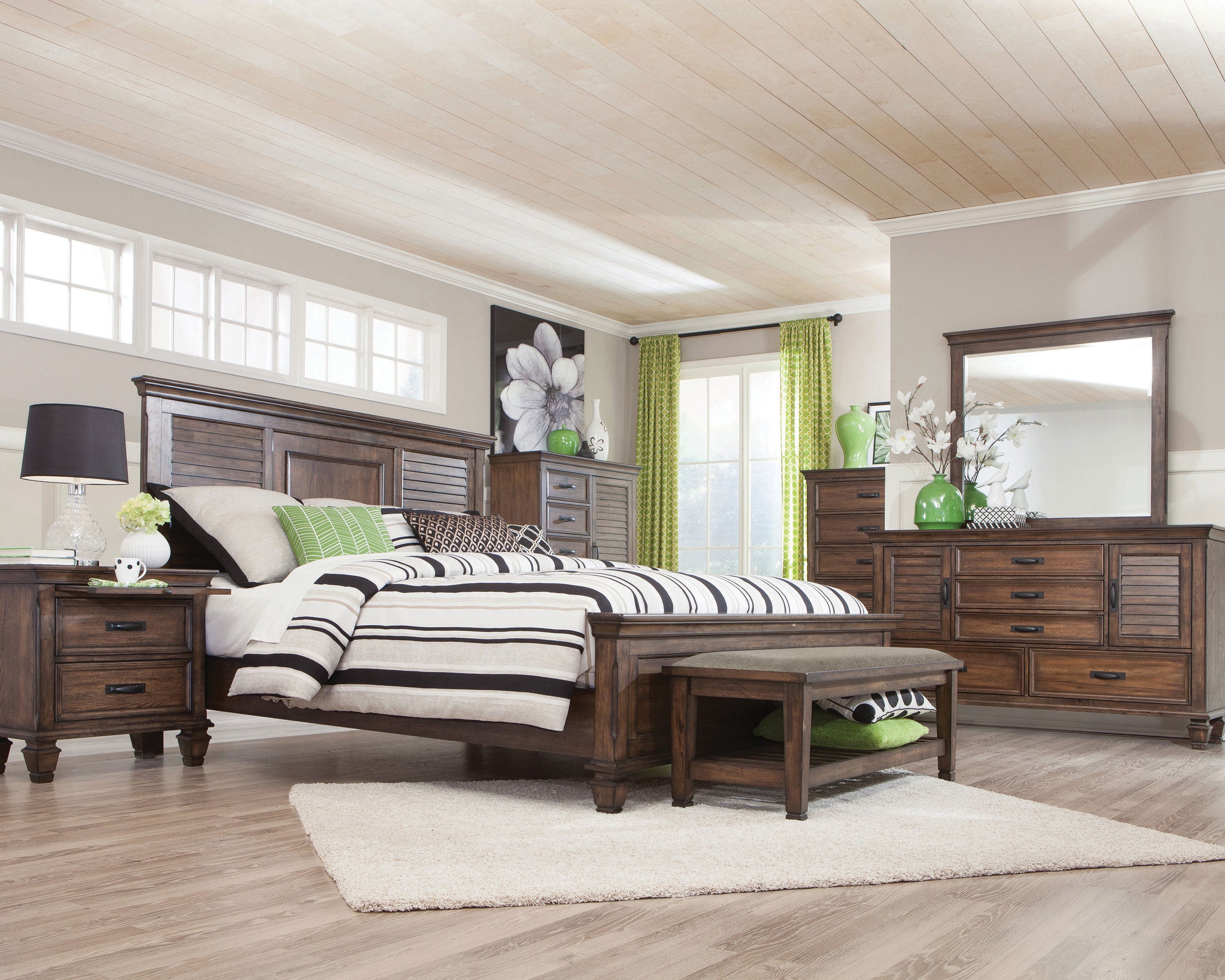 Franco Dresser Mirror Burnished Oak — view 5