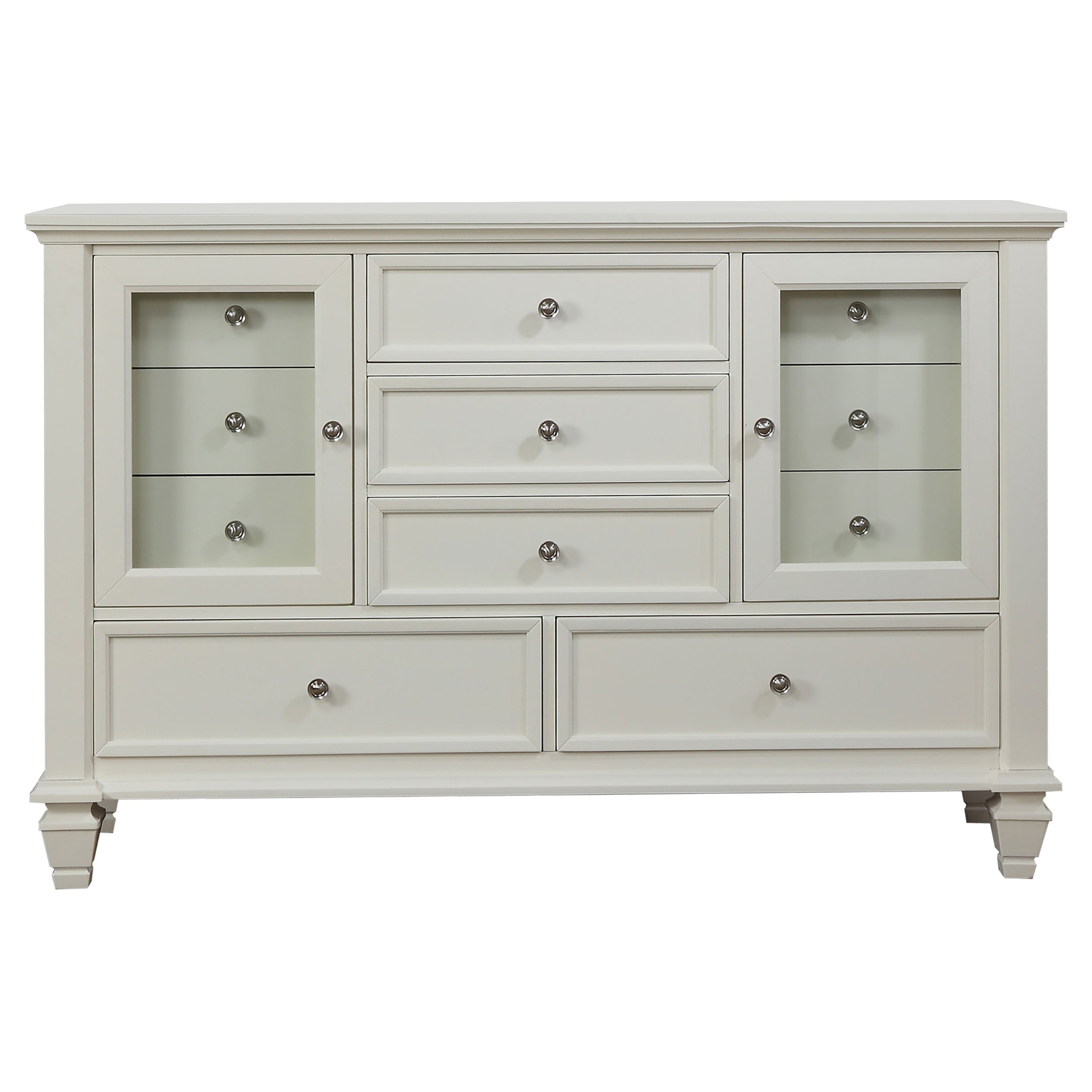 Sandy Beach 4-piece California King Bedroom Set Cream White — view 9