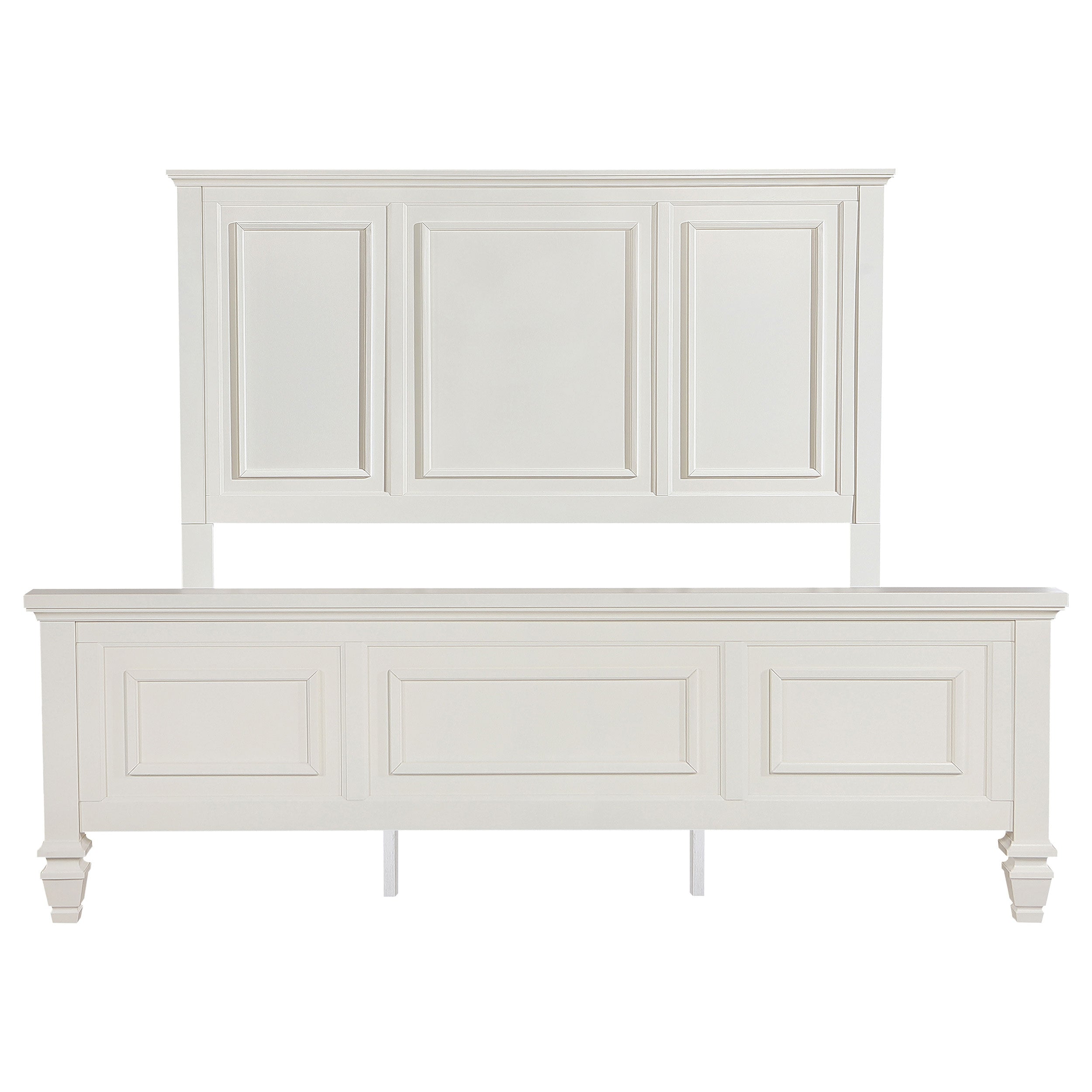 Sandy Beach 63-inch California King Panel Bed Cream White — view 4