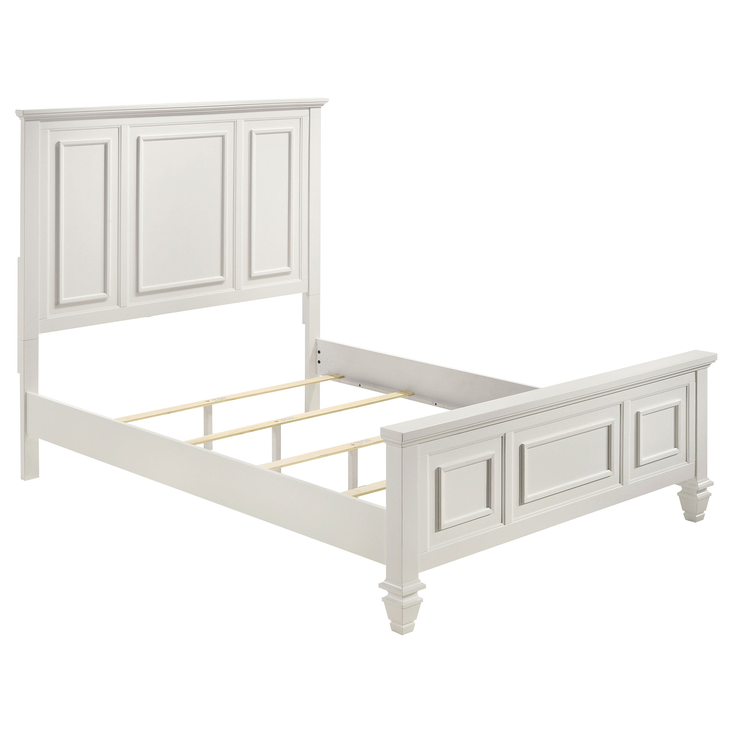 Sandy Beach 4-piece Queen Bedroom Set Cream White — view 3