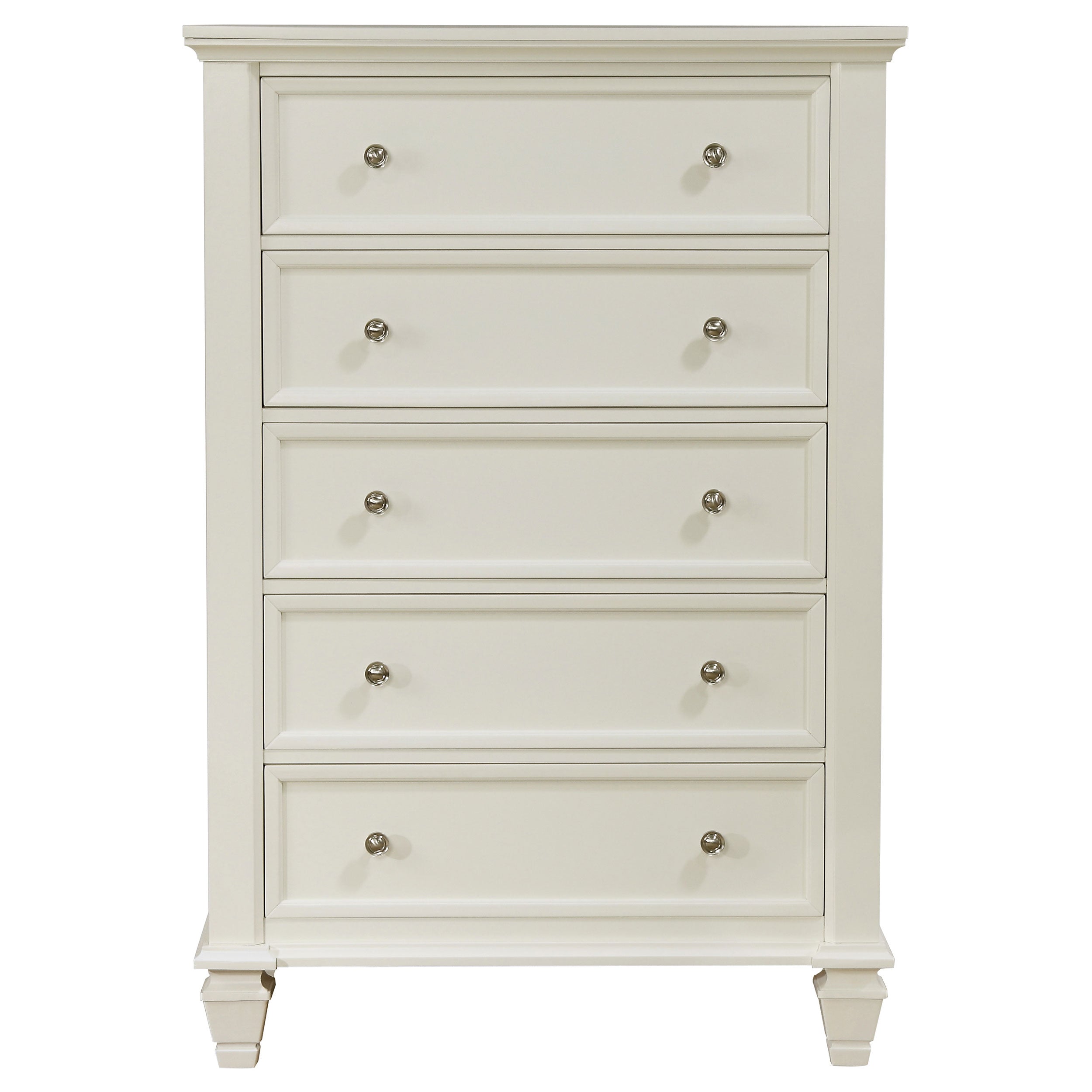 Sandy Beach 5-piece Queen Bedroom Set Cream White — view 13