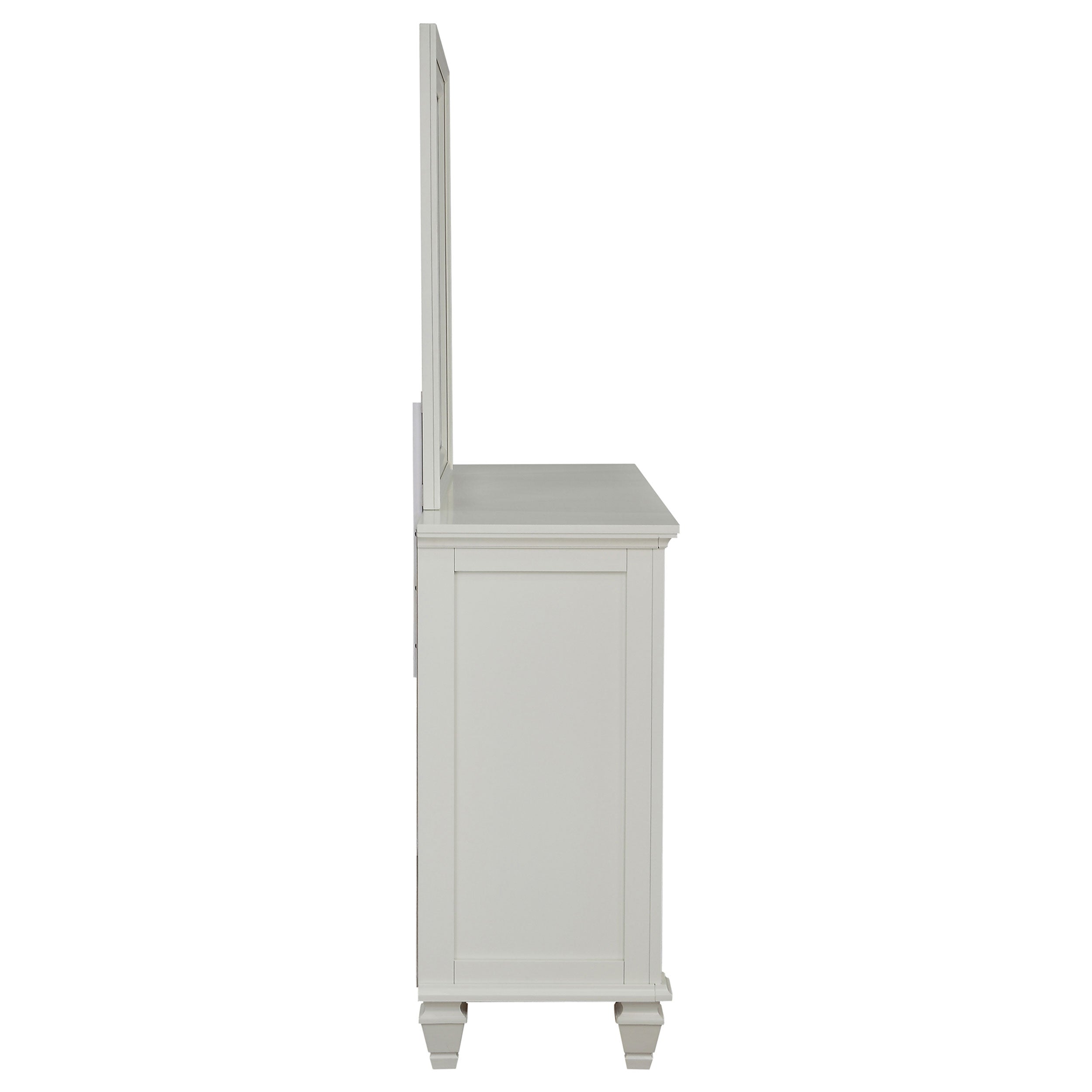 Sandy Beach 11-drawer Dresser with Mirror Cream White — view 9