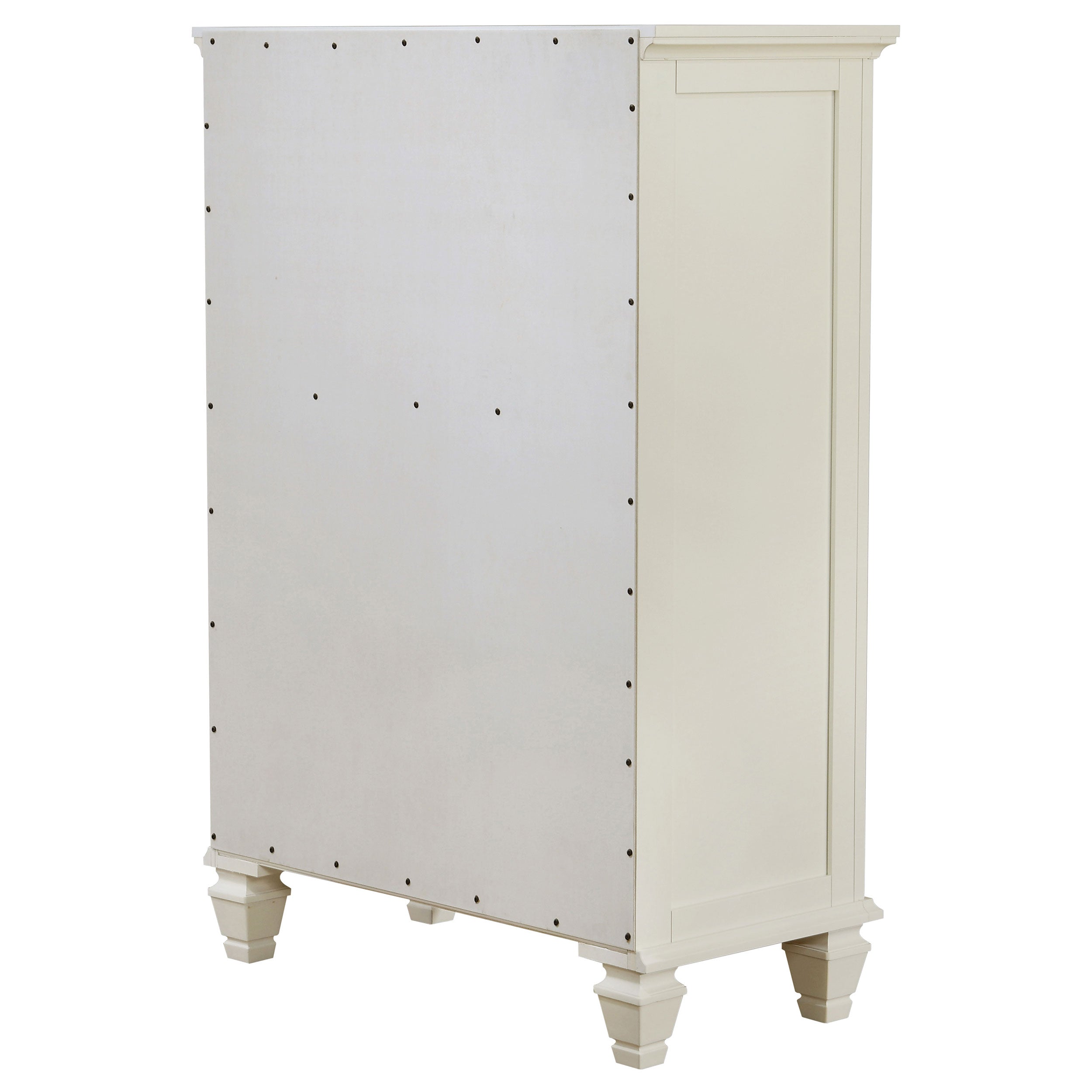 Sandy Beach 5-drawer Bedroom Chest Cream White — view 8