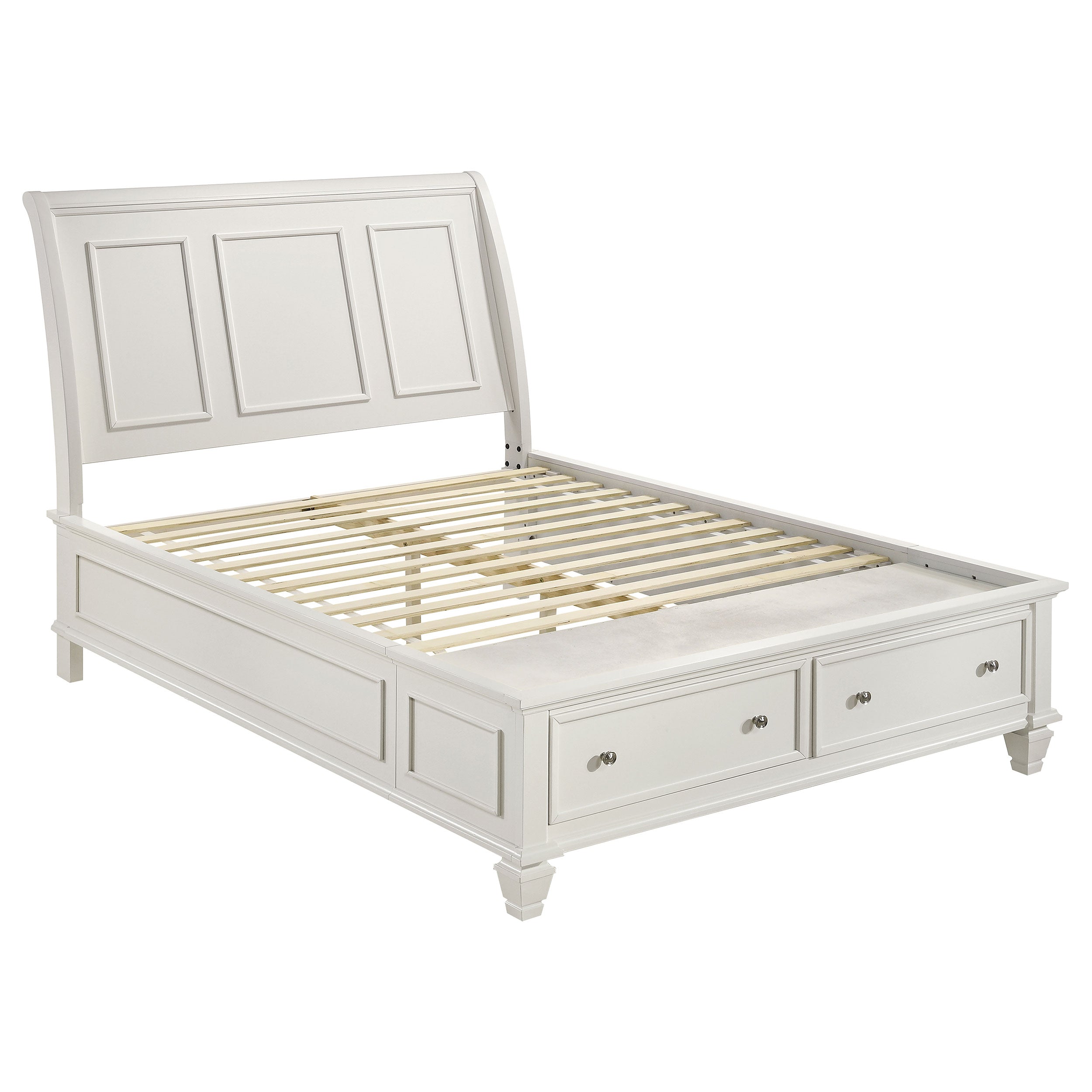 Sandy Beach 4-piece Queen Bedroom Set Cream White — view 3