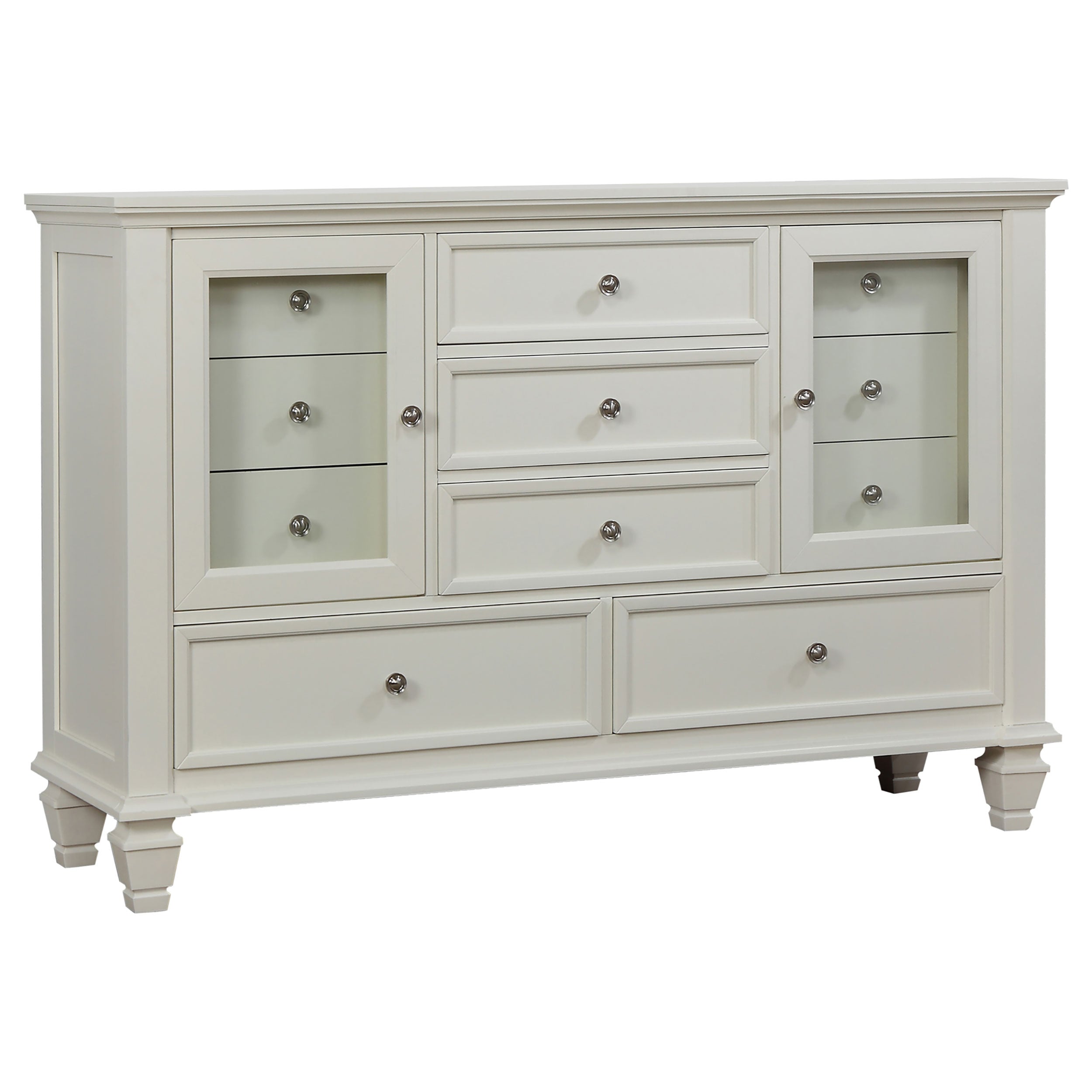 Sandy Beach 5-piece Queen Bedroom Set Cream White — view 7