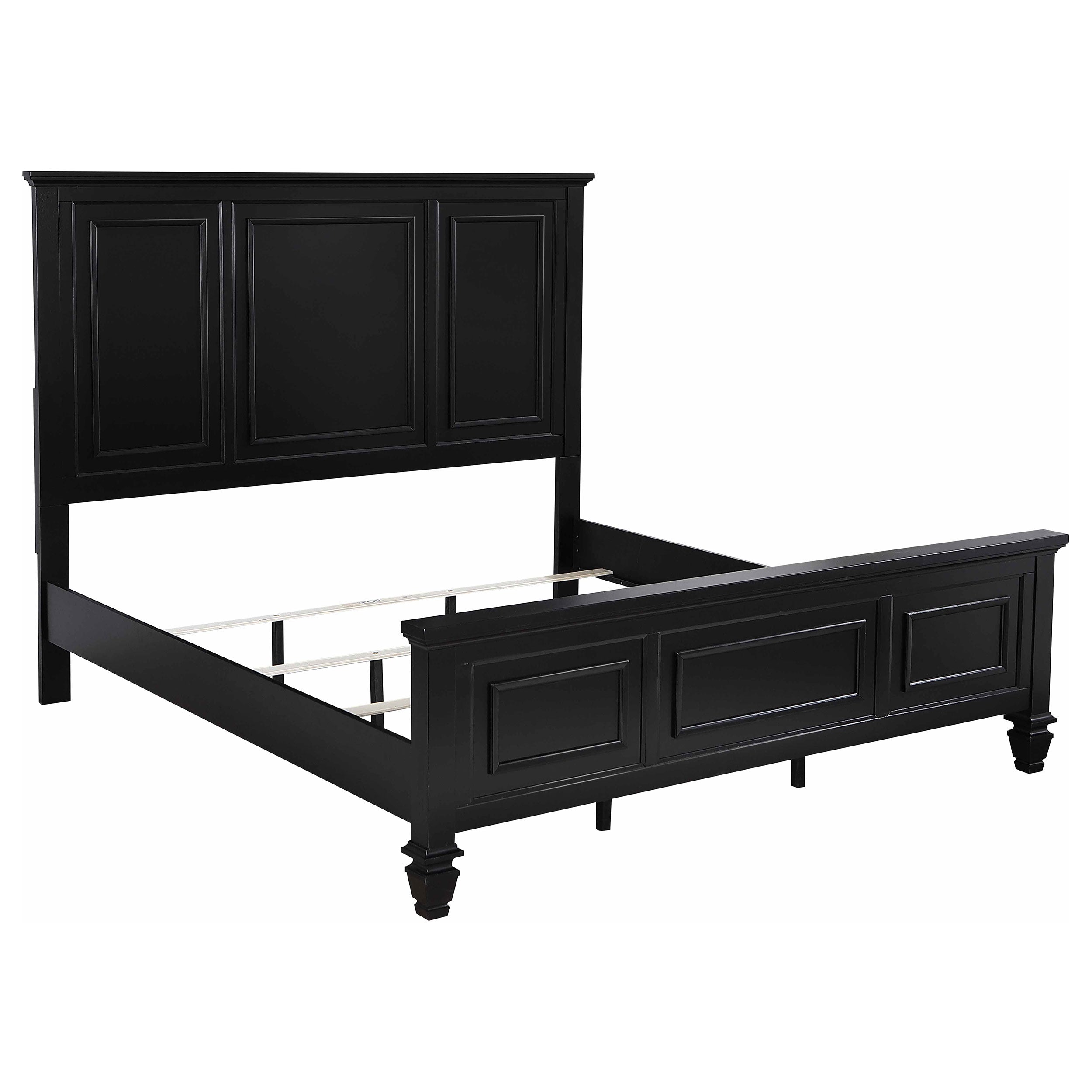 Sandy Beach 63-inch Eastern King Wood Panel Bed Black — view 1
