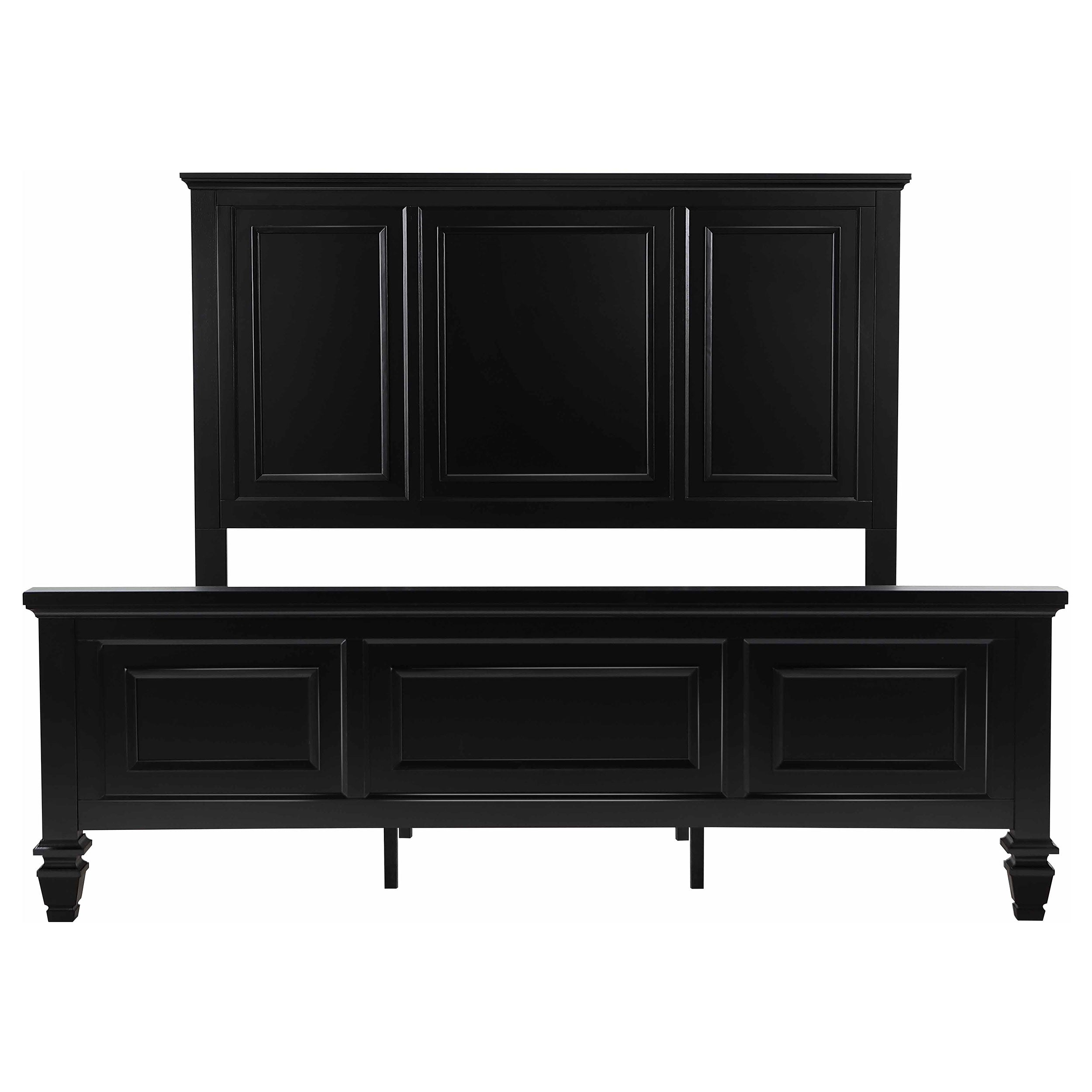 Sandy Beach 63-inch Eastern King Wood Panel Bed Black — view 4