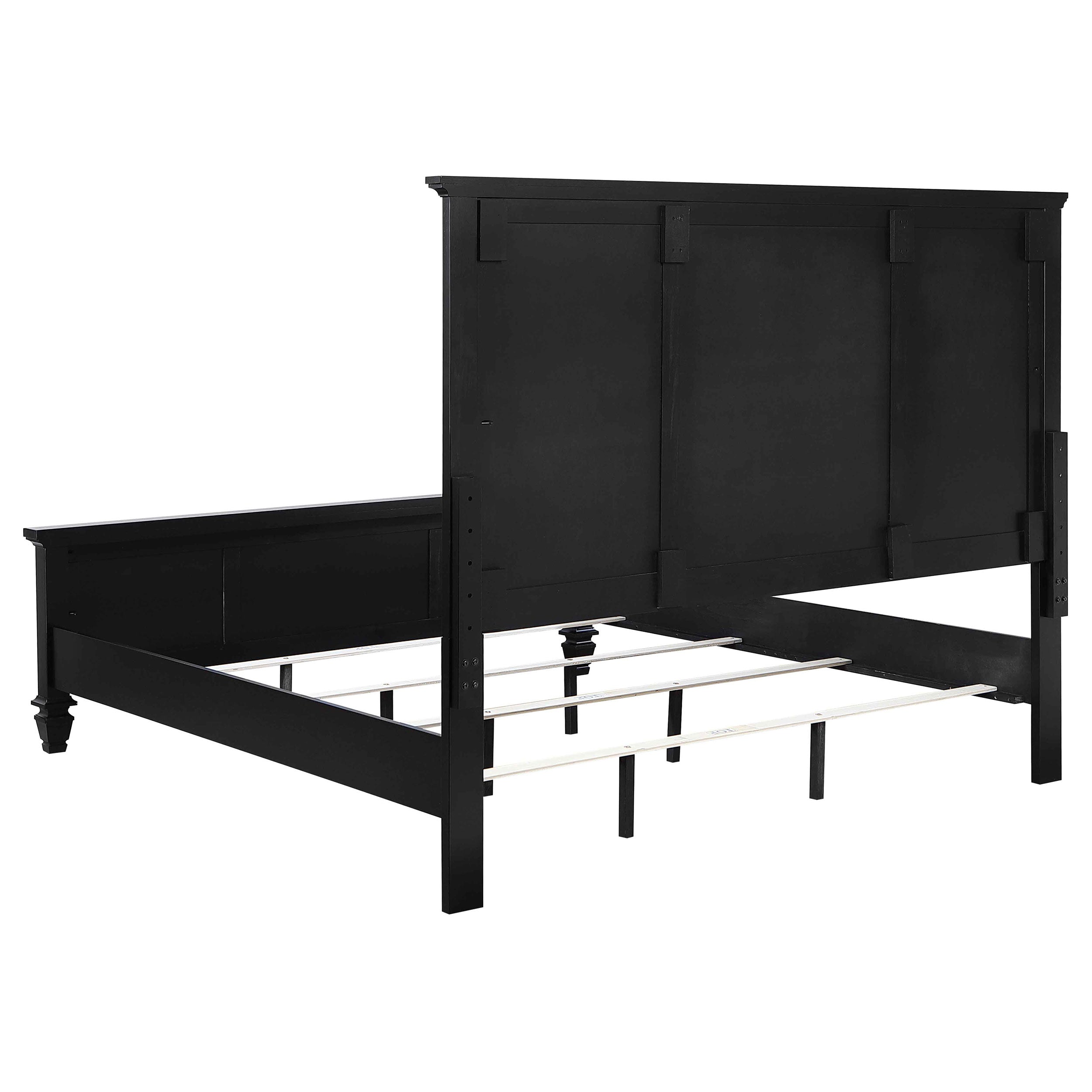 Sandy Beach 63-inch Eastern King Wood Panel Bed Black — view 5