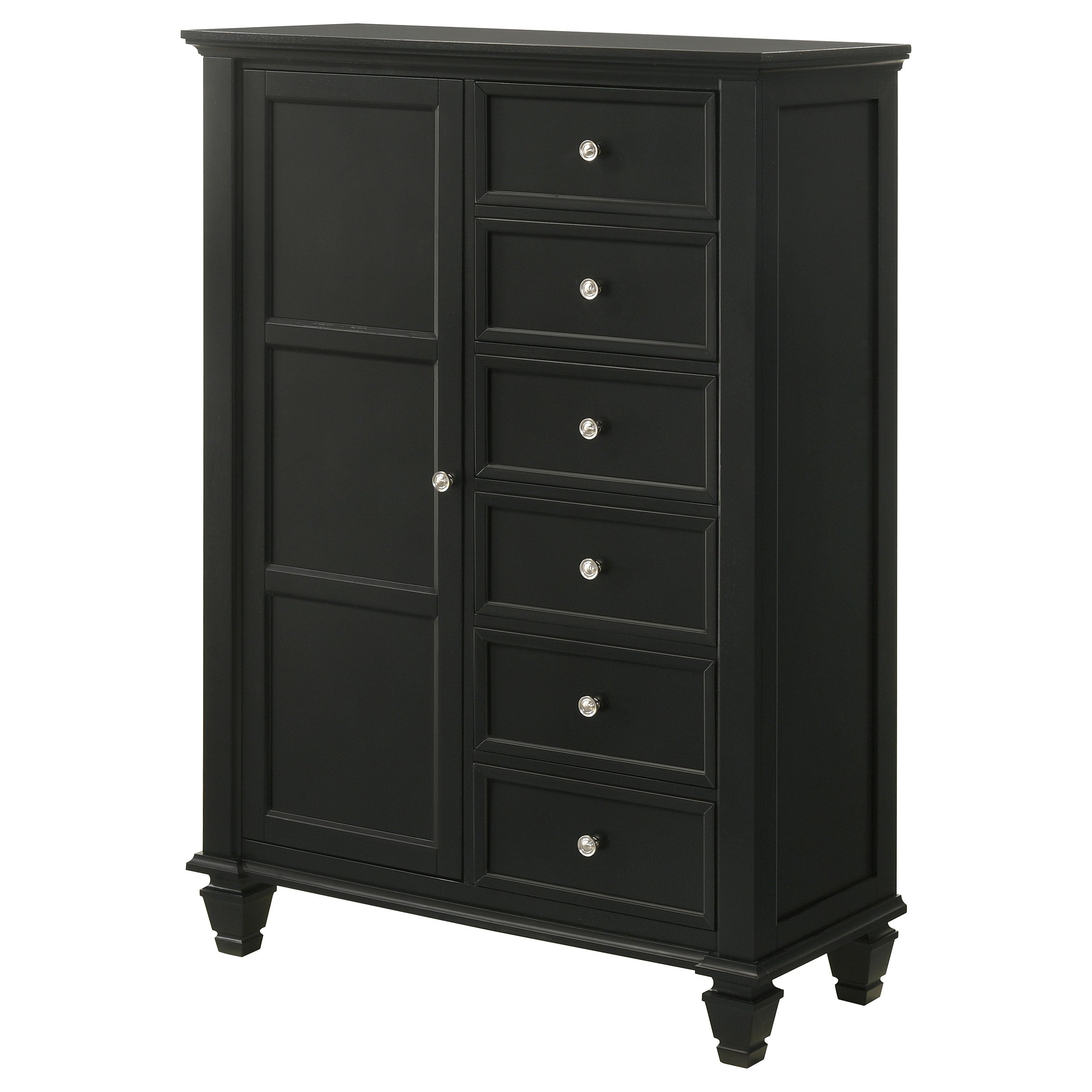 Sandy Beach 8-drawer Door Chest Black — view 4