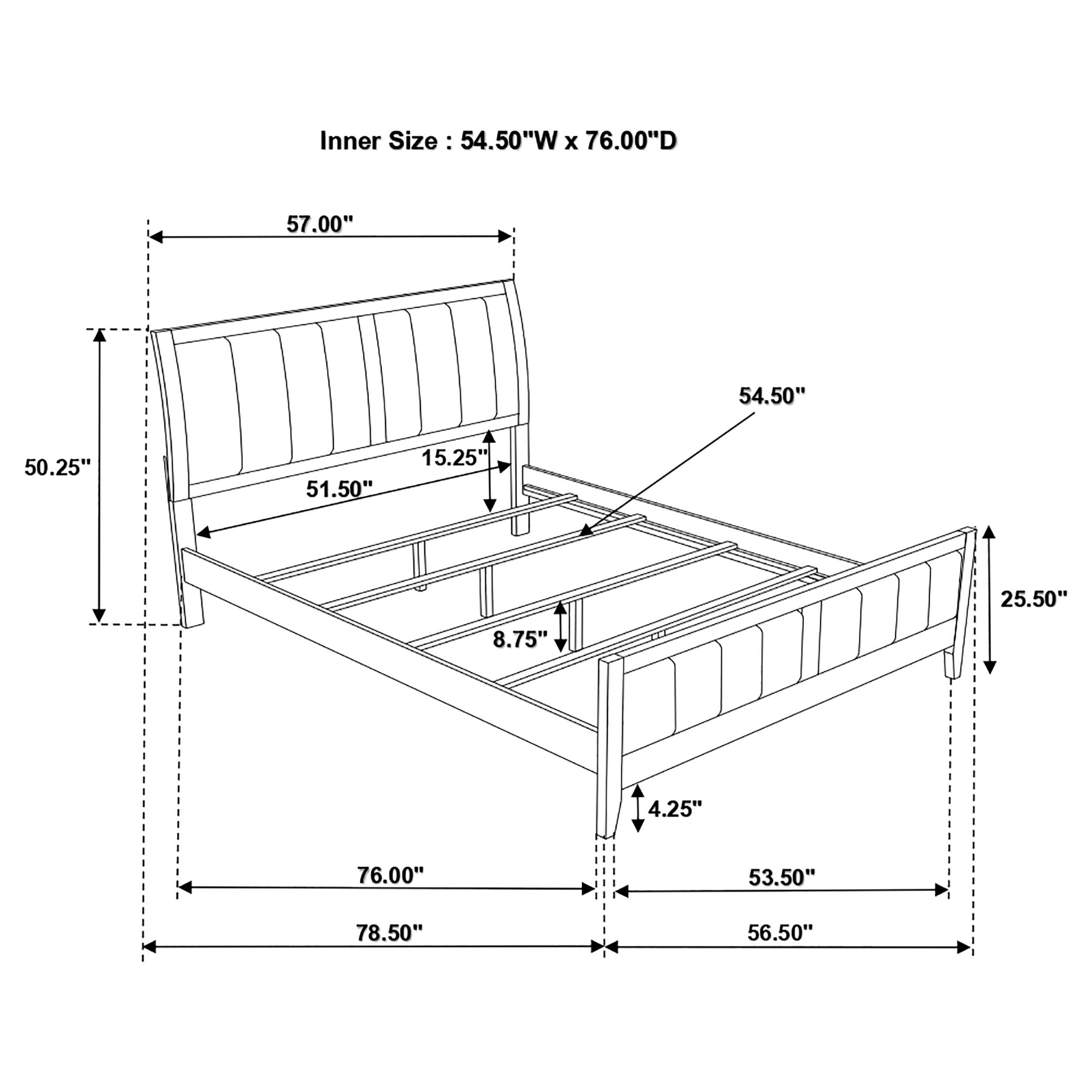 Carlton Wood Full Panel Bed Cappuccino — view 10