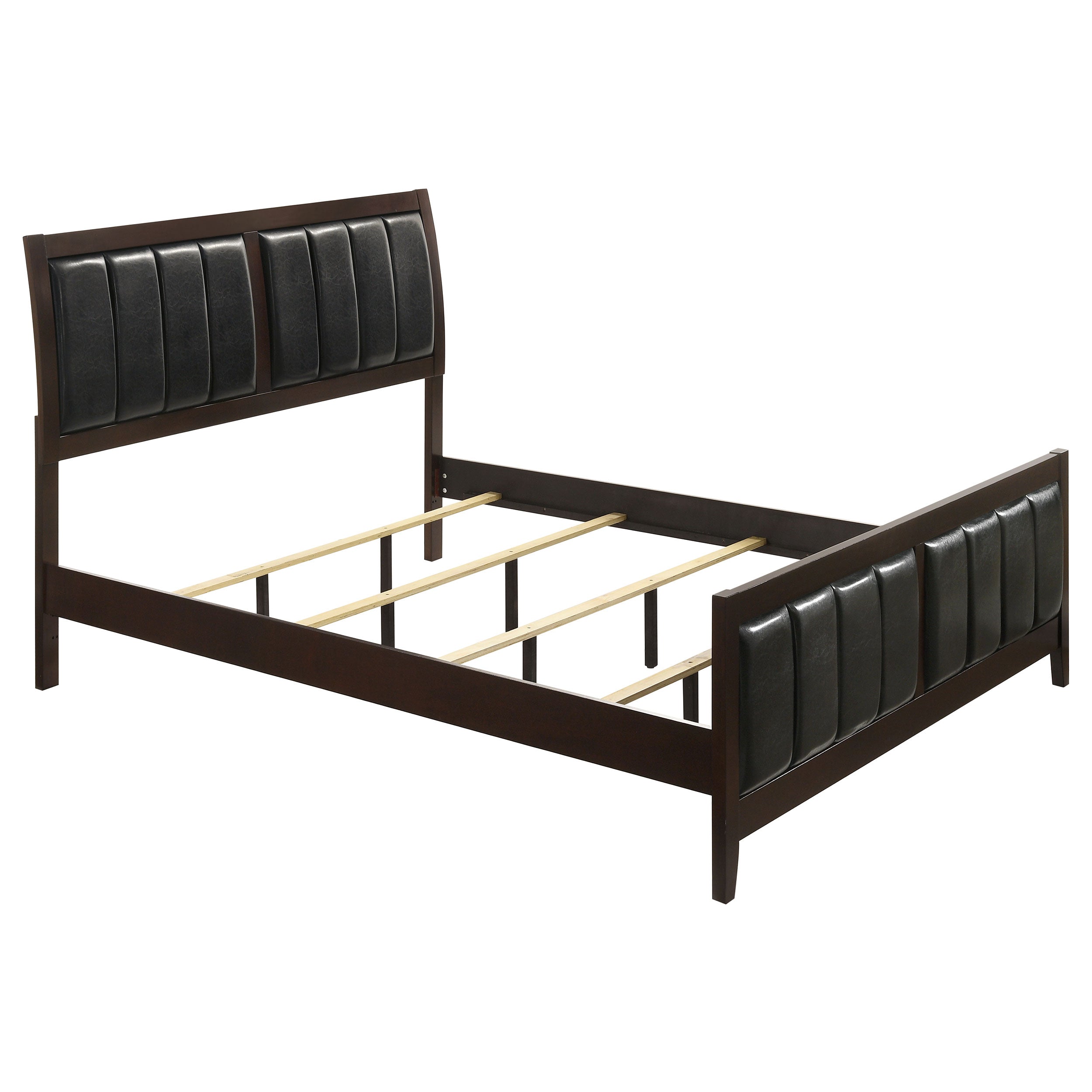 Carlton Wood Eastern King Panel Bed Cappuccino — view 1
