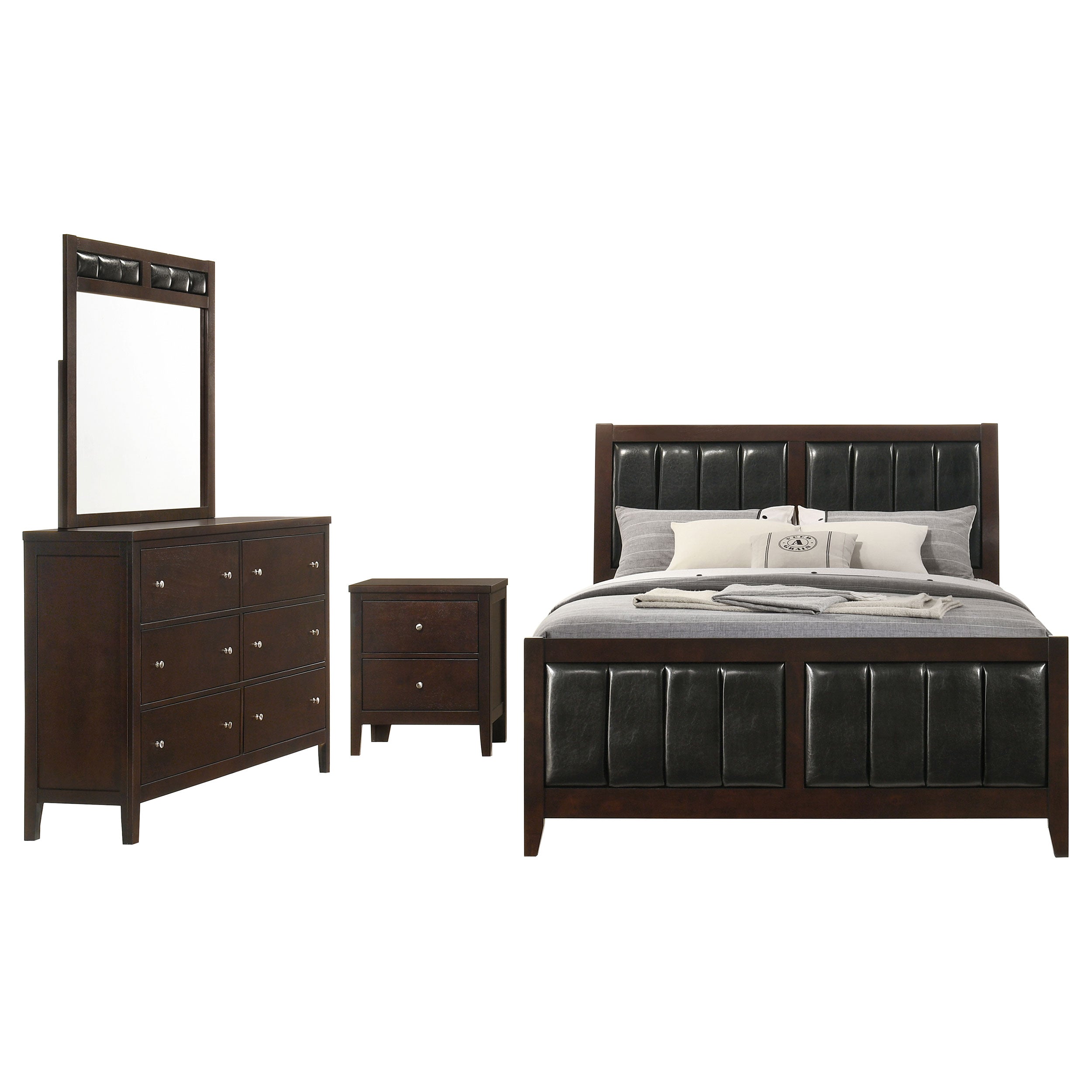 Carlton 4-piece California King Bedroom Set Cappuccino — view 2
