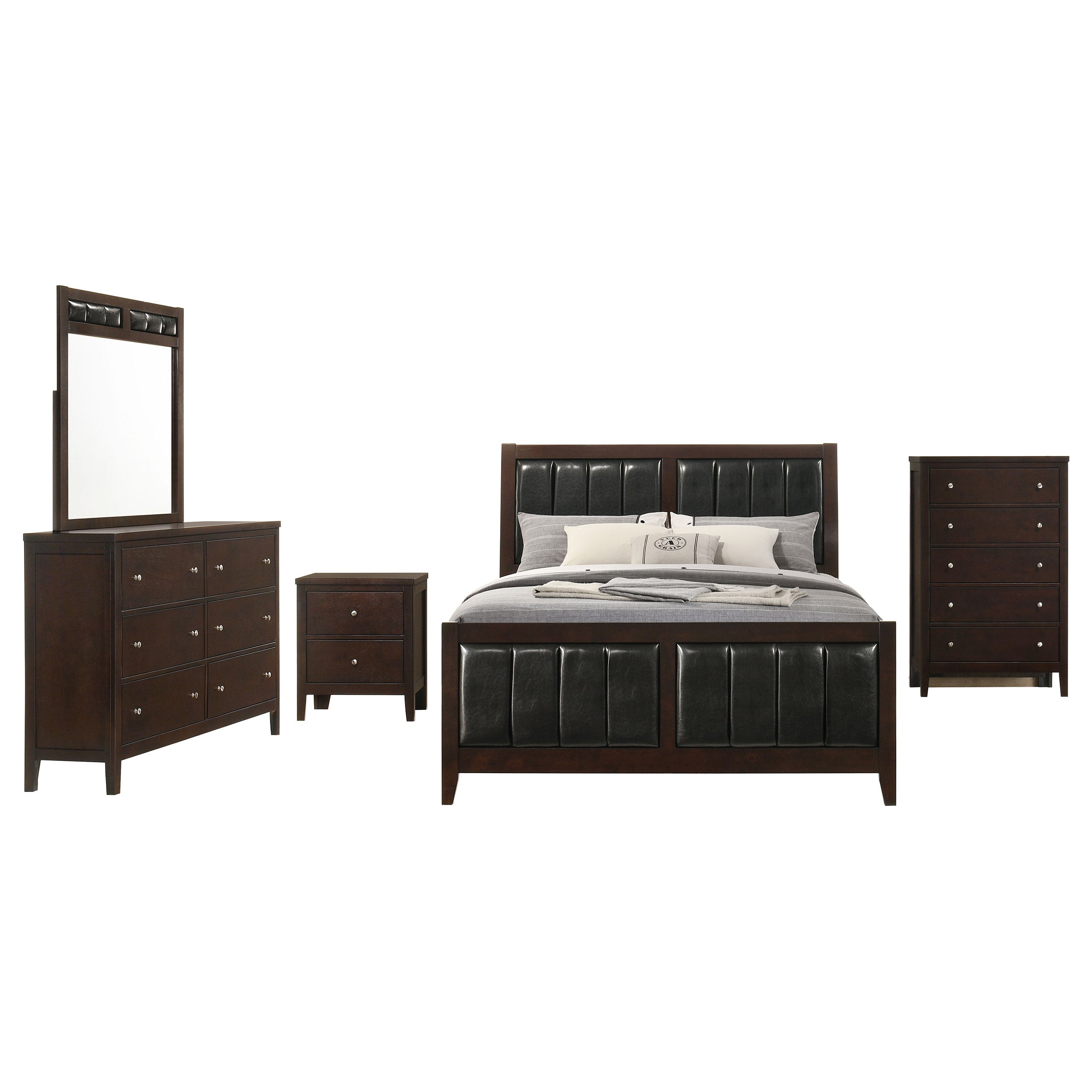 Carlton 5-piece California King Bedroom Set Cappuccino — view 2