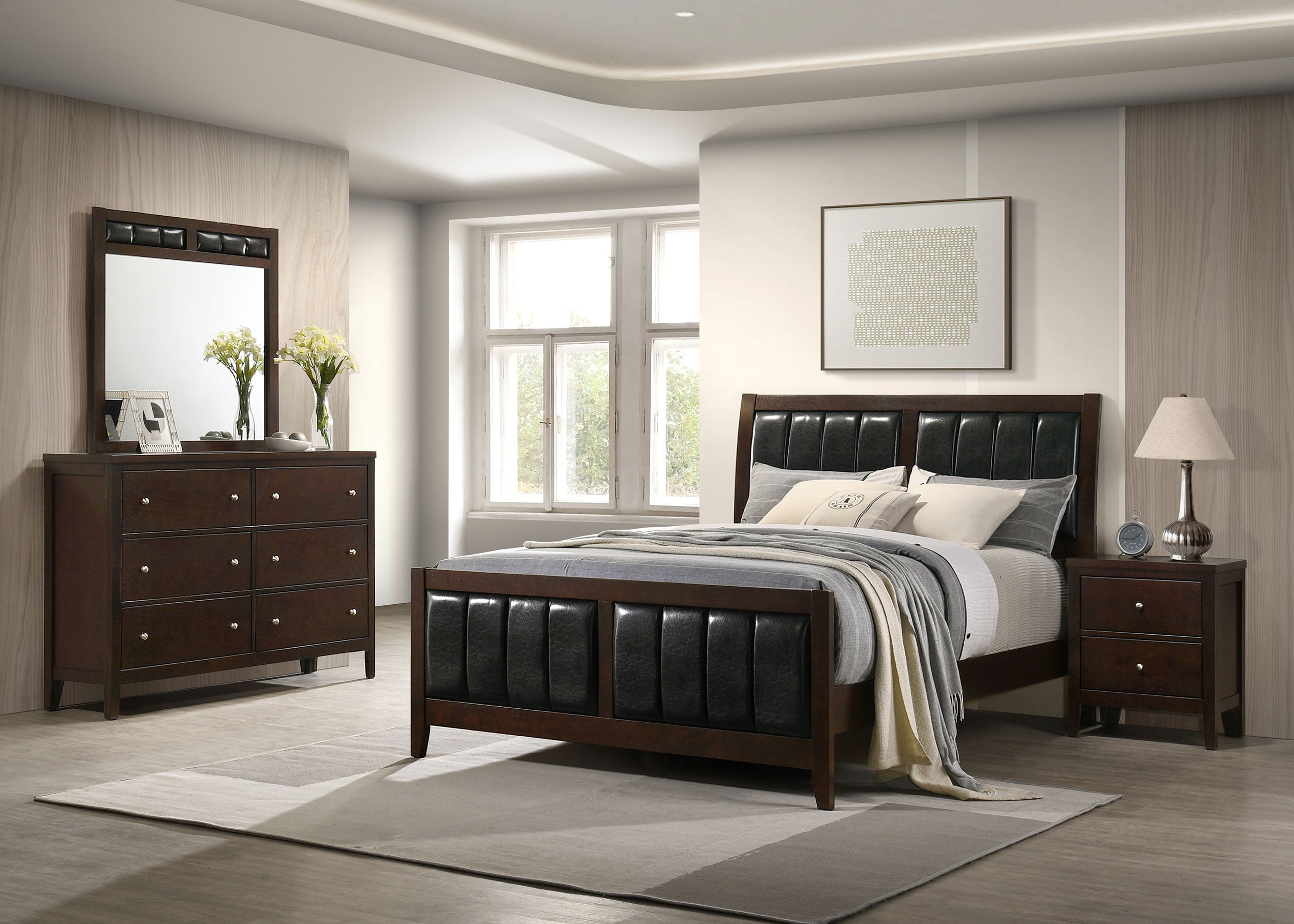 Carlton 4-piece Queen Bedroom Set Cappuccino — view 1