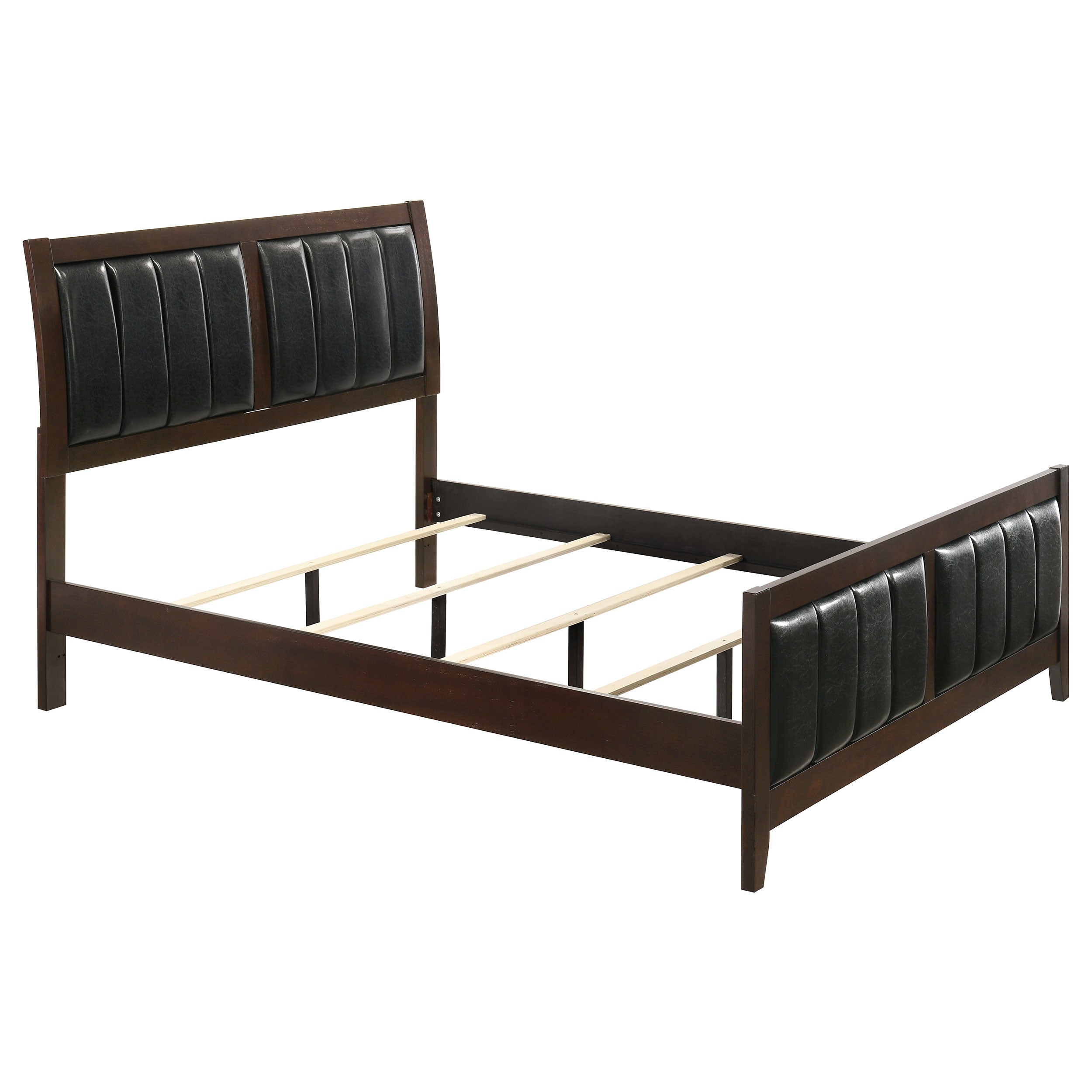 Carlton Wood Queen Panel Bed Cappuccino — view 1