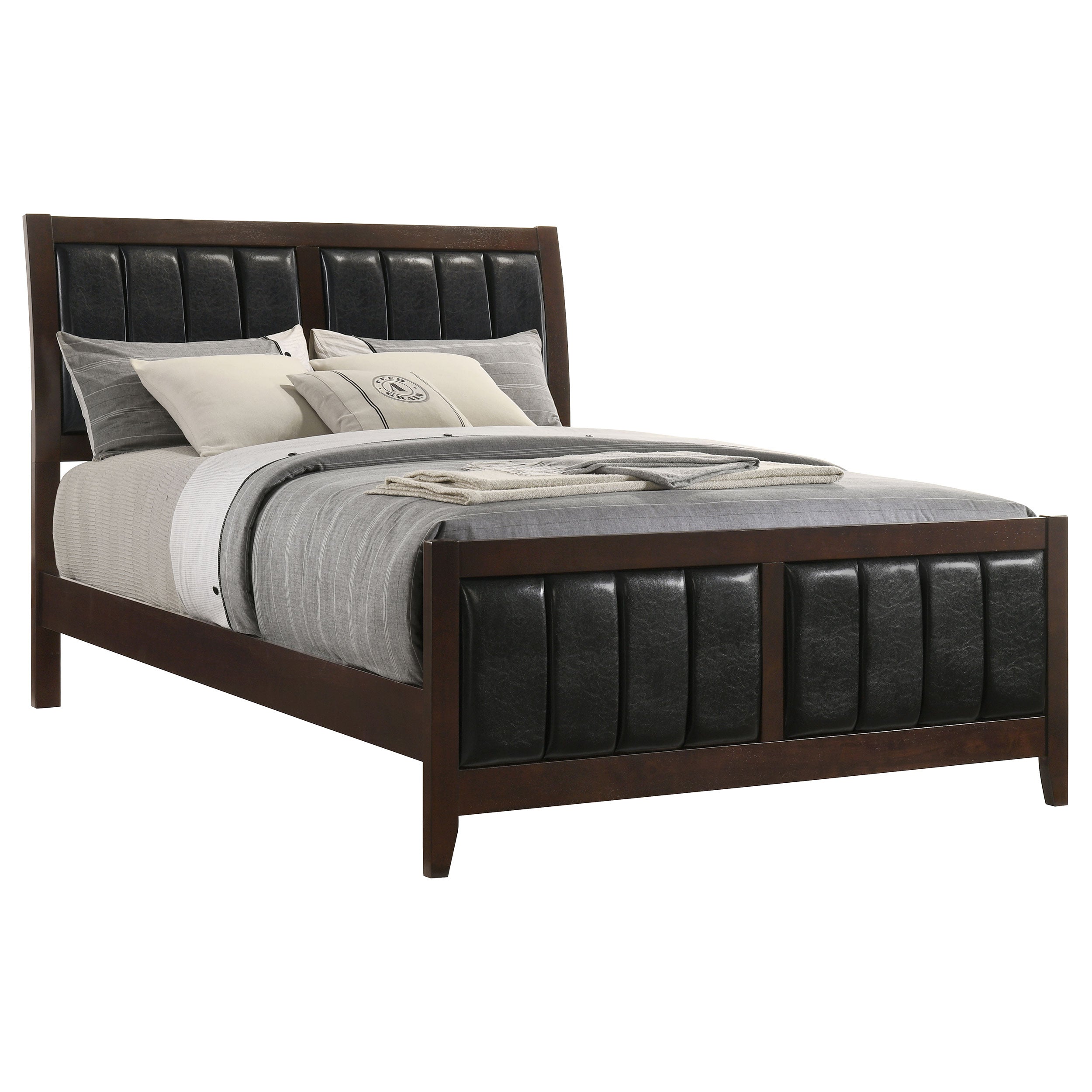Carlton Wood Queen Panel Bed Cappuccino — view 3