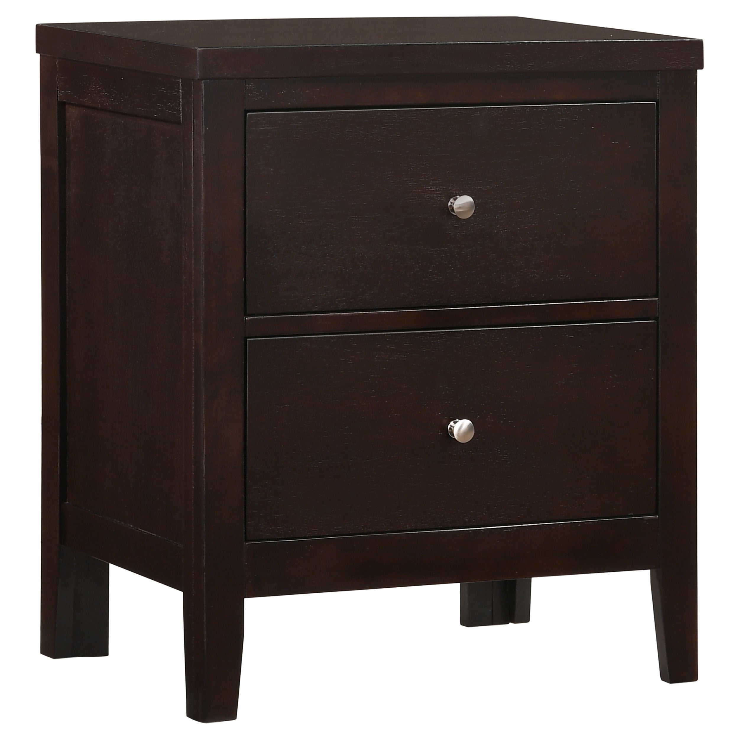 Carlton 2-drawer Nightstand Cappuccino — view 1
