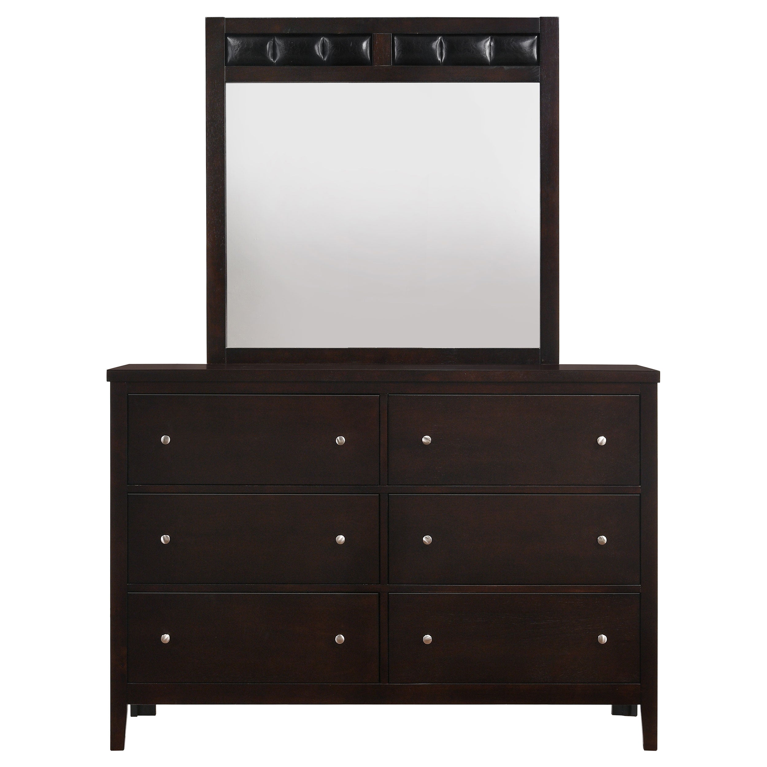 Carlton 6-drawer Dresser with Mirror Cappuccino — view 3