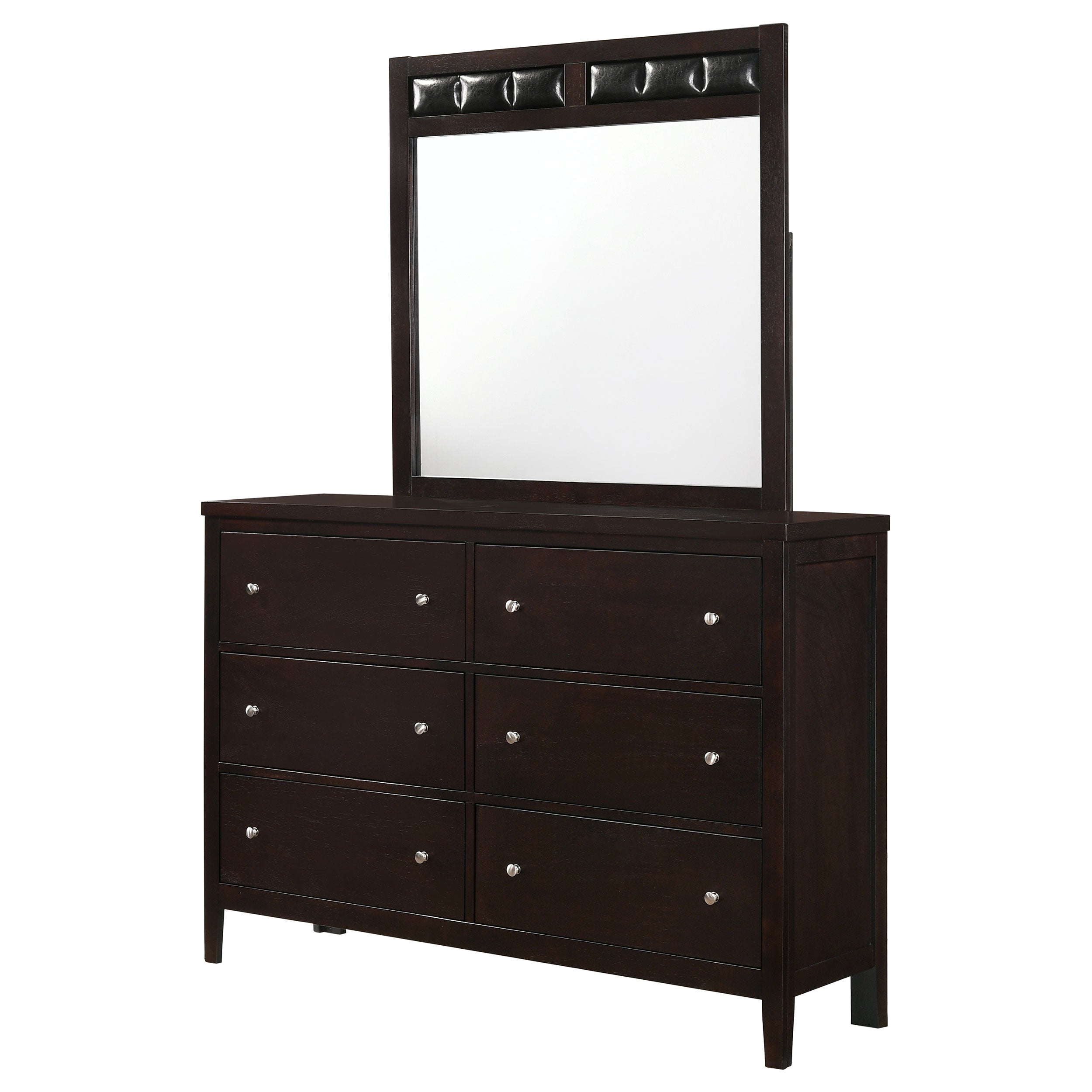 Carlton 6-drawer Dresser with Mirror Cappuccino — view 4