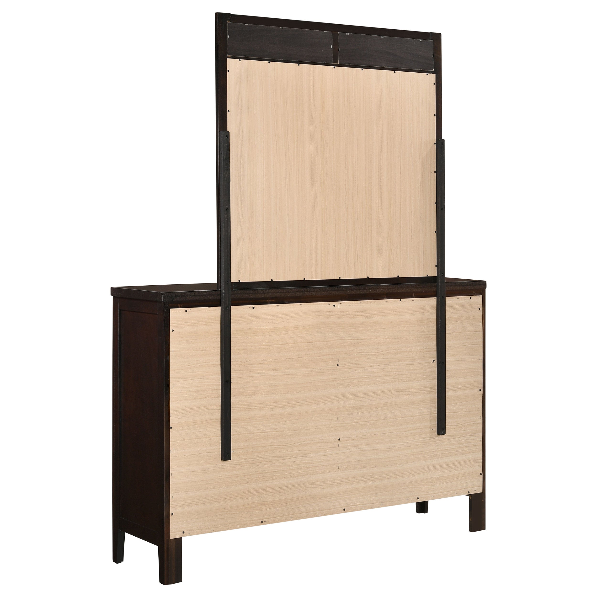 Carlton 6-drawer Dresser with Mirror Cappuccino — view 6