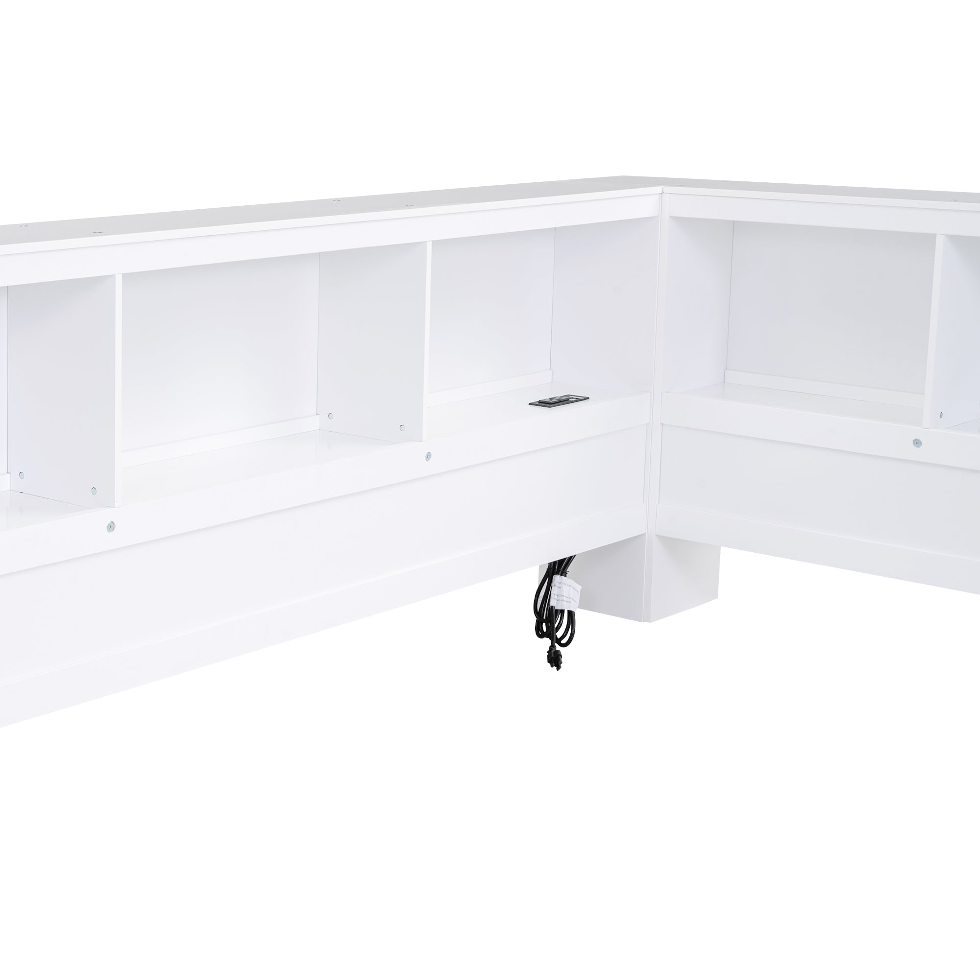 Wood Twin Size Daybed with Storage Cabinets and USB Ports, White - Atlantic Fine Furniture Melbourne FL
