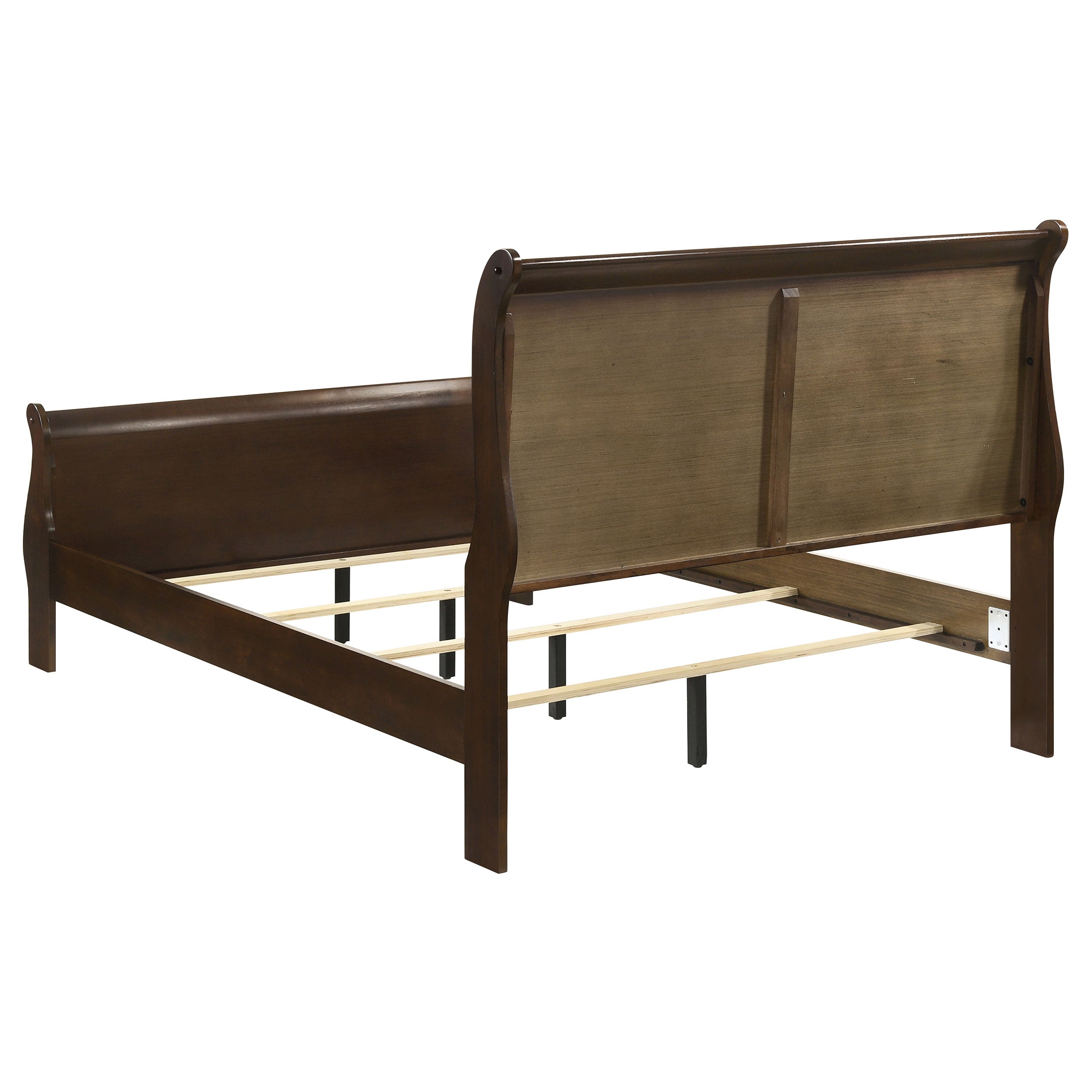 Louis Philippe Wood Full Sleigh Bed Cappuccino — view 5