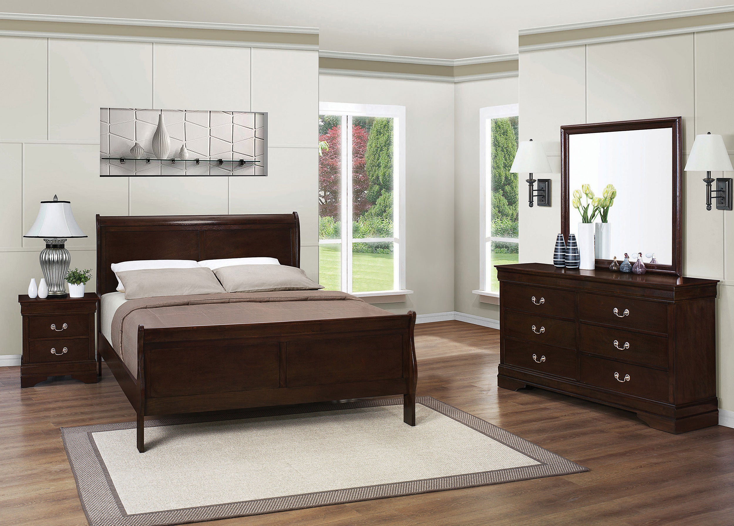 Louis Philippe 4-piece Eastern King Bedroom Set Cappuccino — view 1