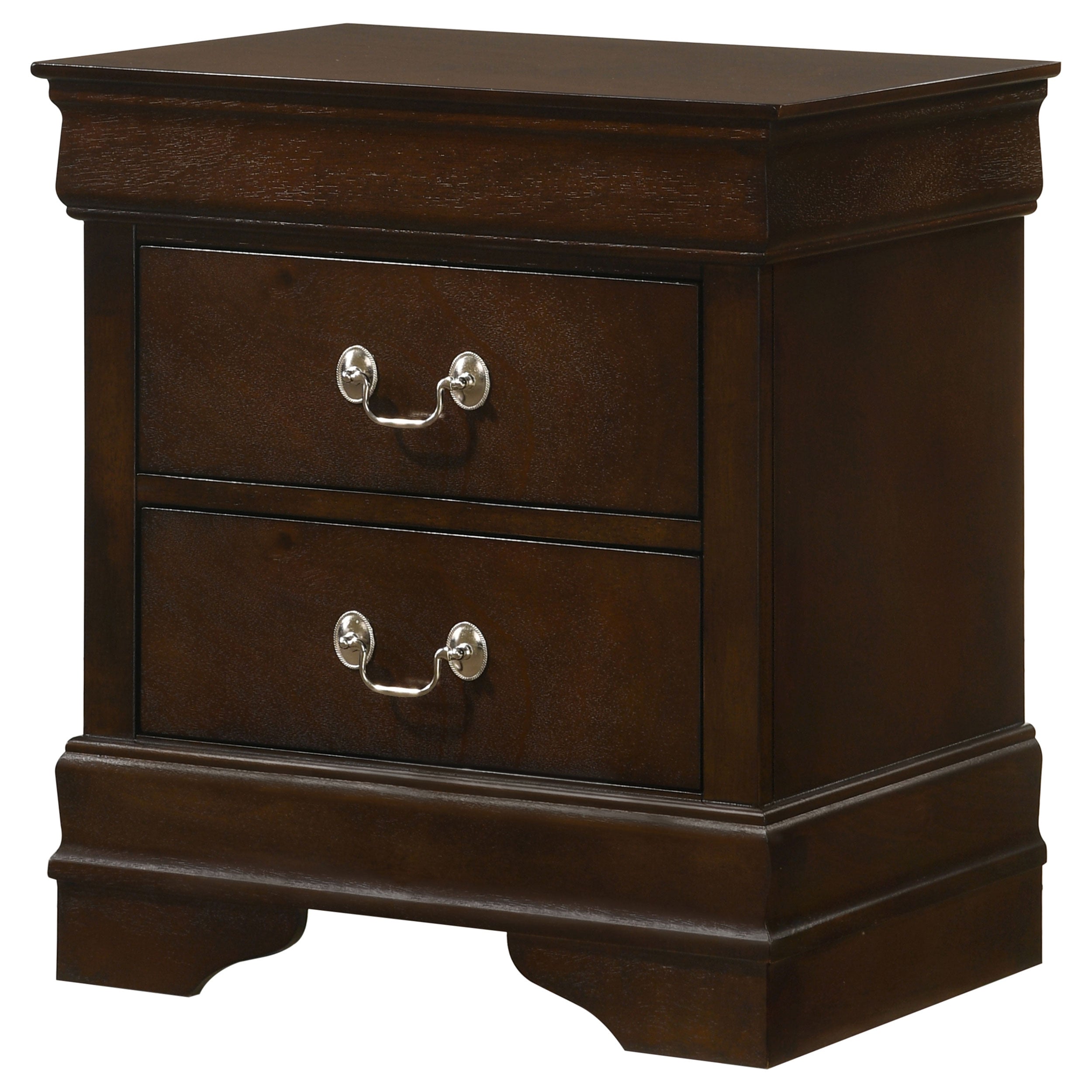 Louis Philippe 2-drawer Nightstand Cappuccino — view 4