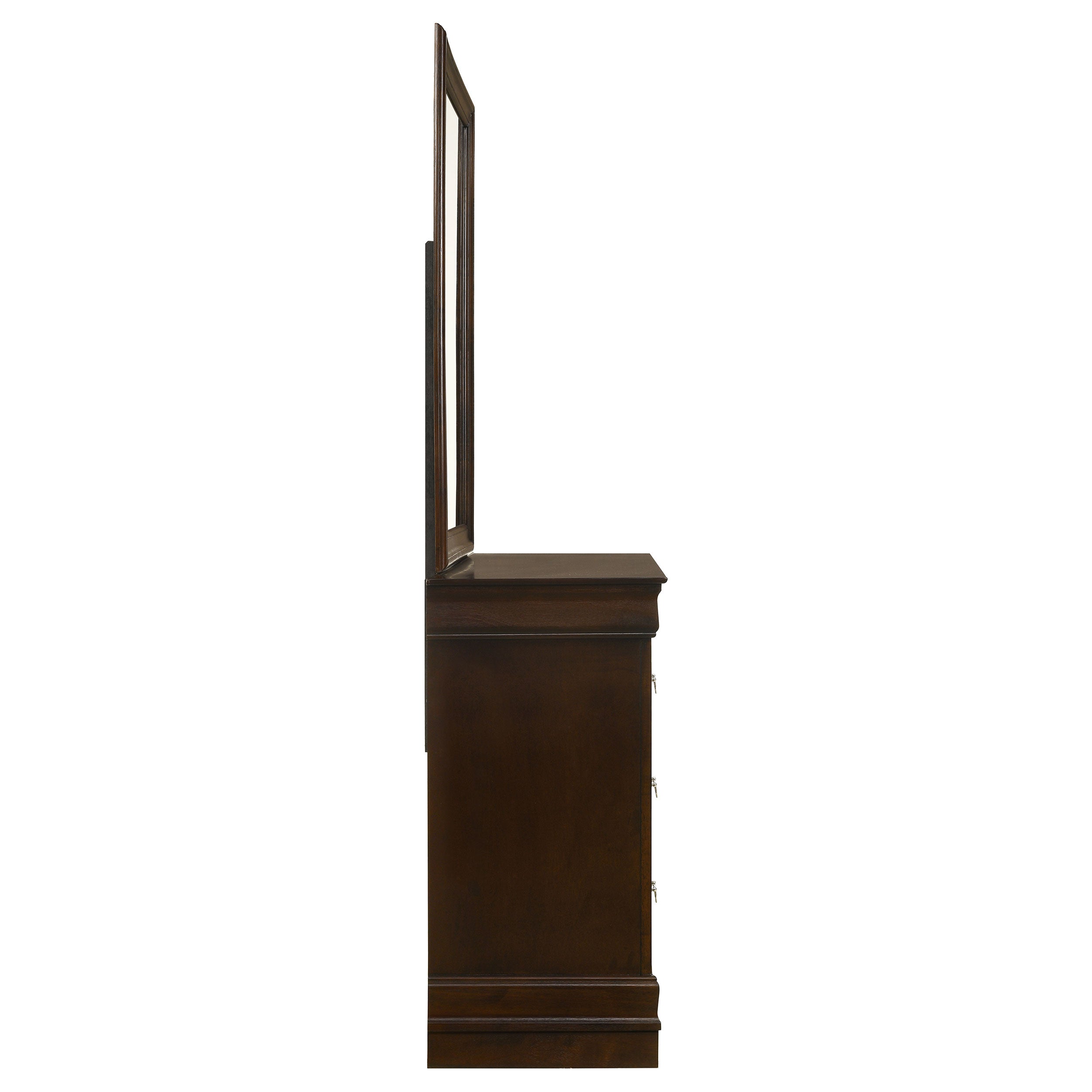 Louis Philippe 6-drawer Dresser with Mirror Cappuccino — view 9