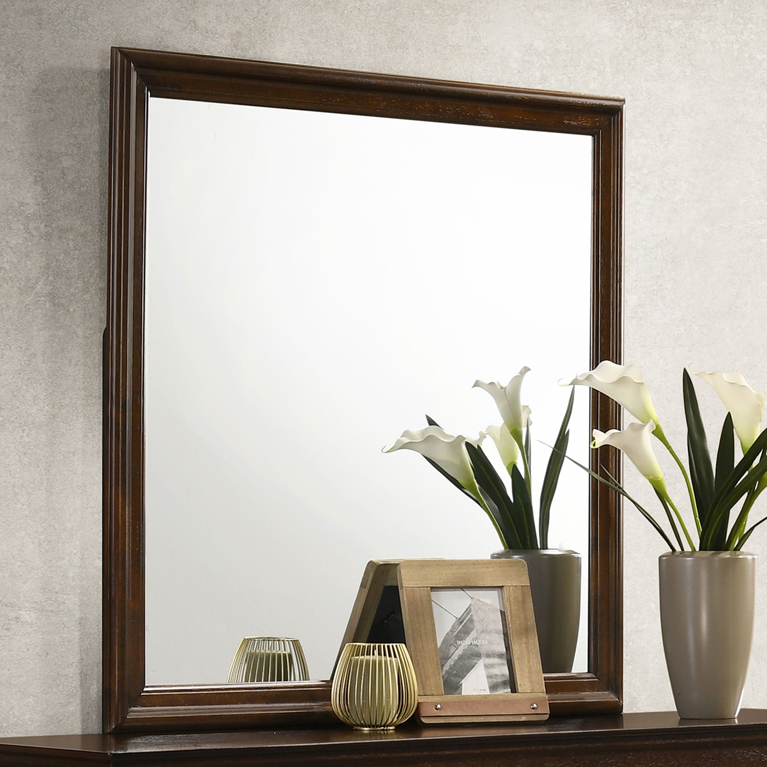 Louis Philippe Dresser Mirror Cappuccino — view 2