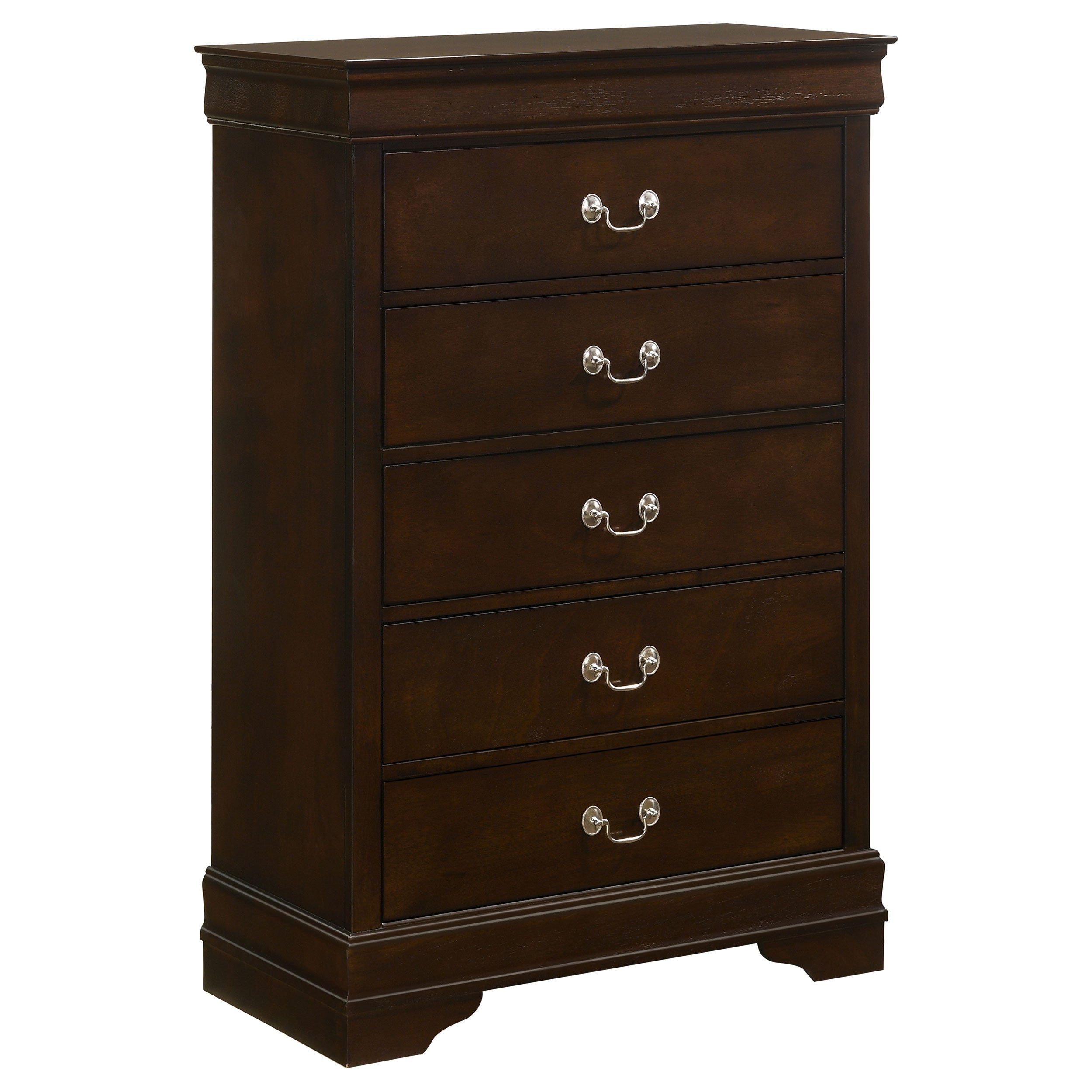 Louis Philippe 5-drawer Bedroom Chest Cappuccino — view 1