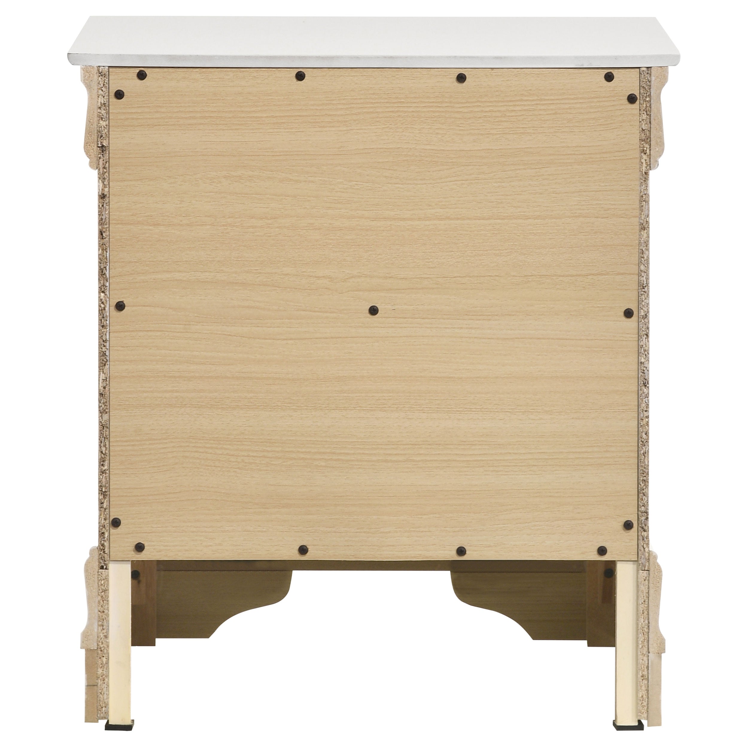 Louis Philippe 2-drawer Nightstand Bedside Table White — view 7