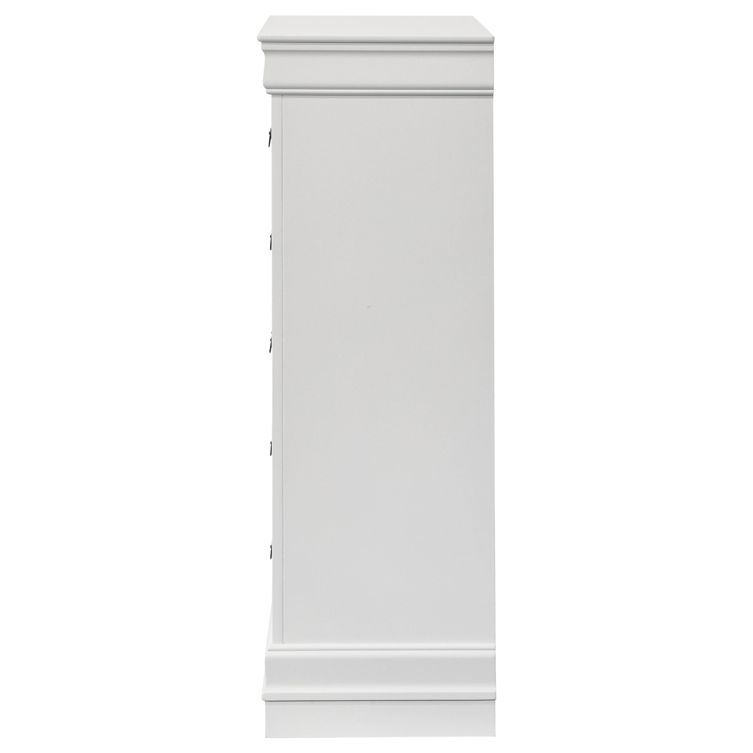 Louis Philippe 5-drawer Bedroom Chest White — view 5