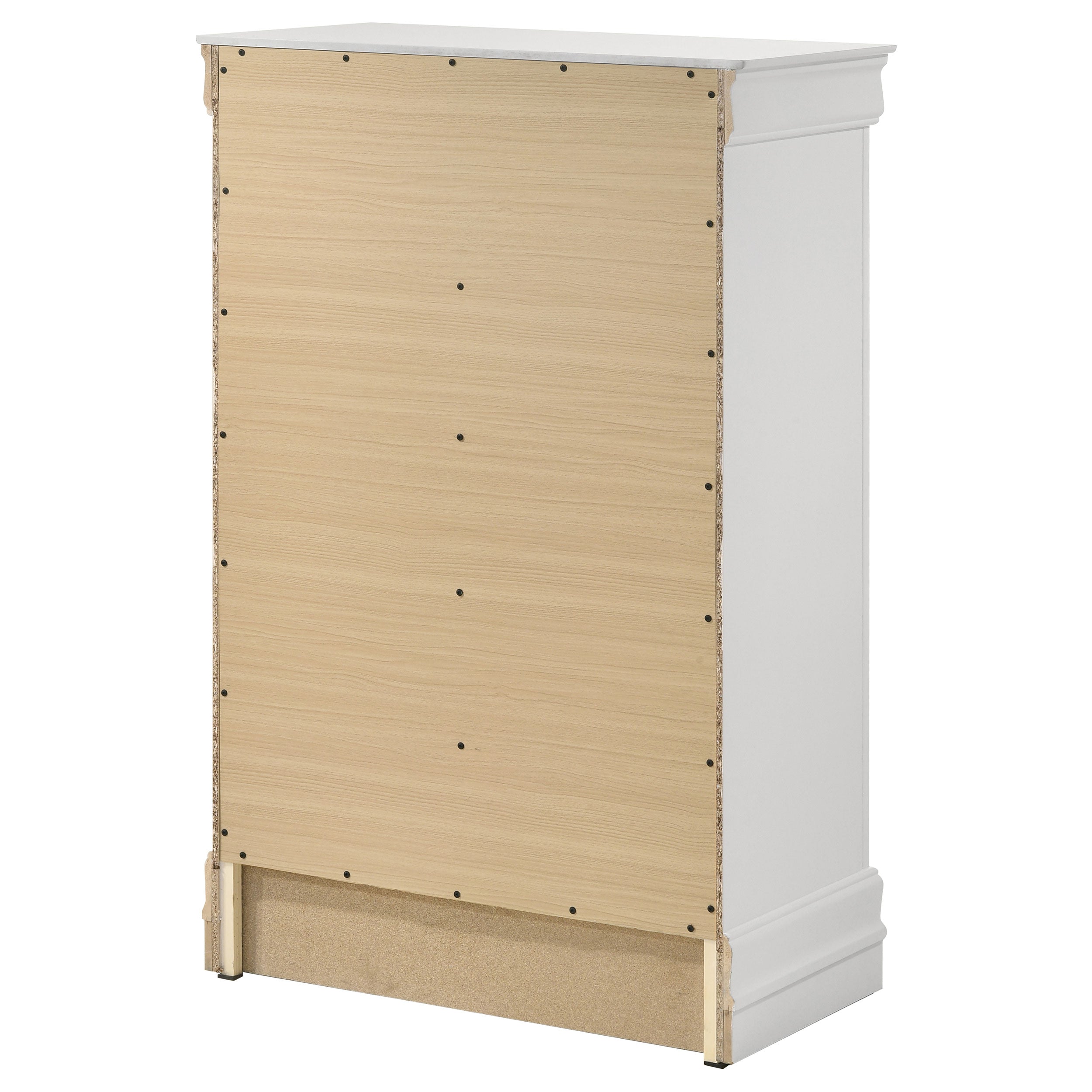 Louis Philippe 5-drawer Bedroom Chest White — view 8