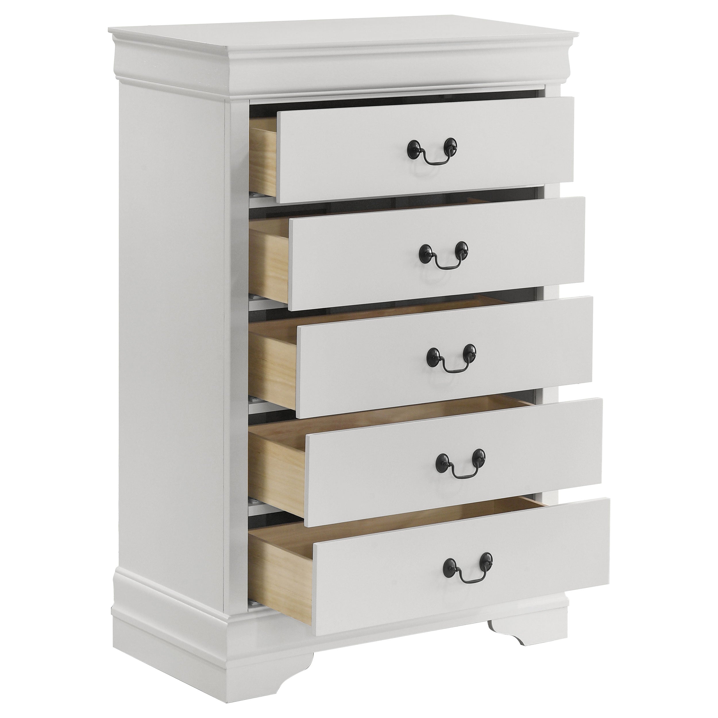 Louis Philippe 5-drawer Bedroom Chest White — view 10