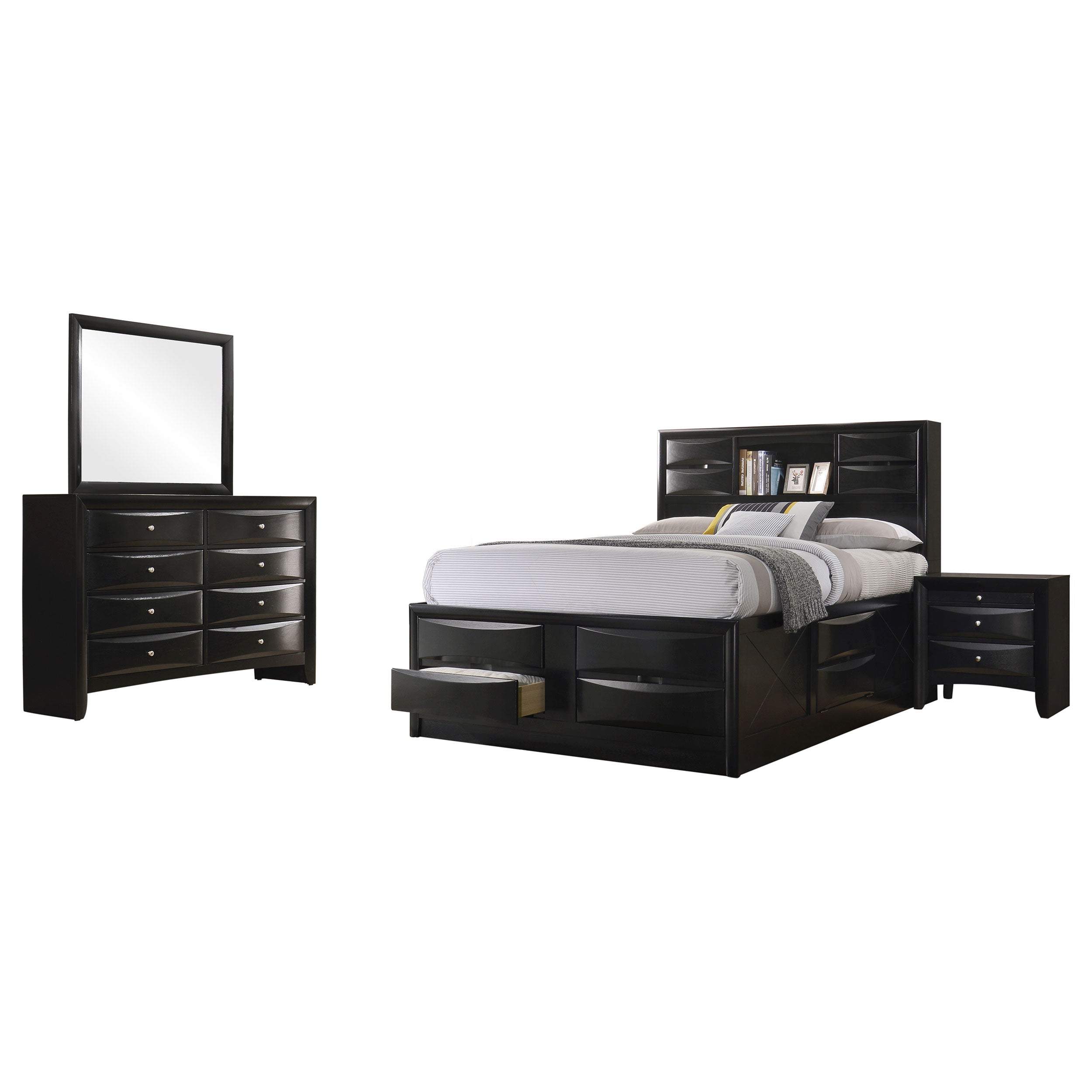 Briana 4-piece Queen Bedroom Set Black — view 2