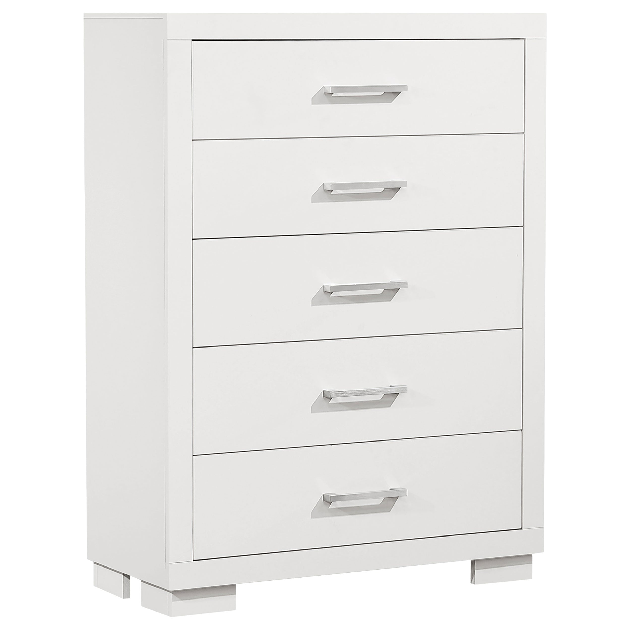 Jessica 5-piece Eastern King LED Bedroom Set Snow White — view 11