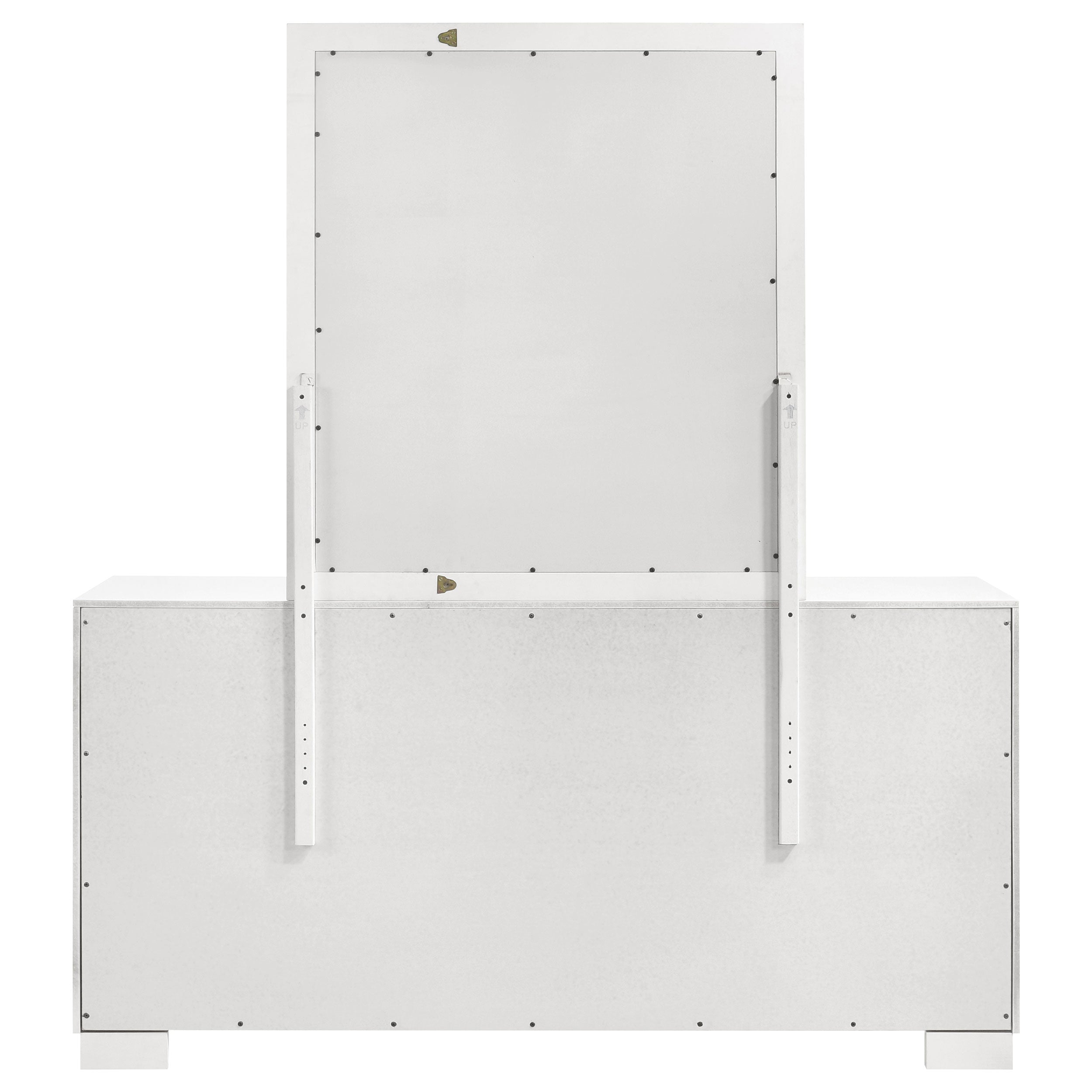 Jessica 6-drawer Dresser with Mirror Snow White — view 7