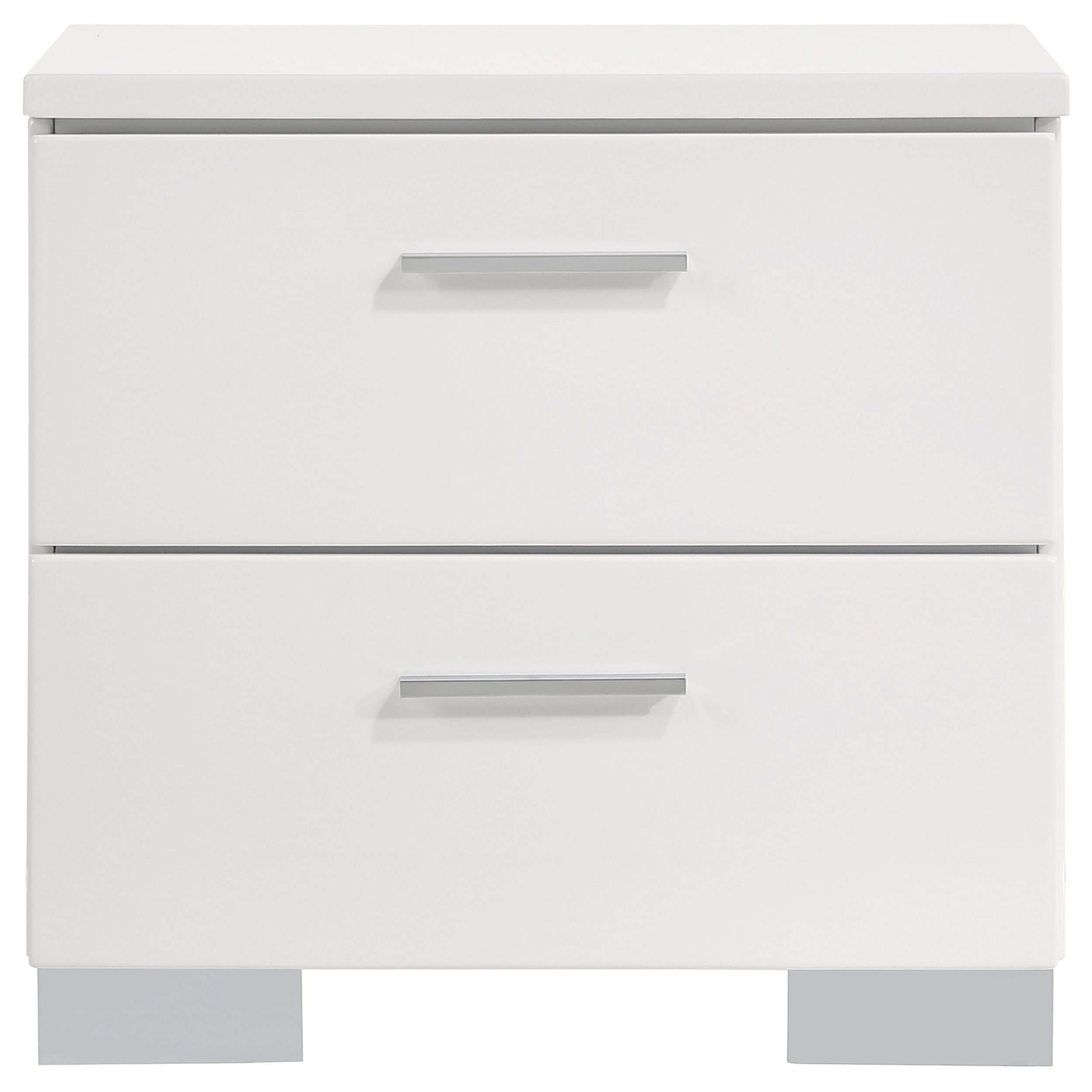 Felicity 4-piece Eastern King Bedroom Set White High Gloss — view 6