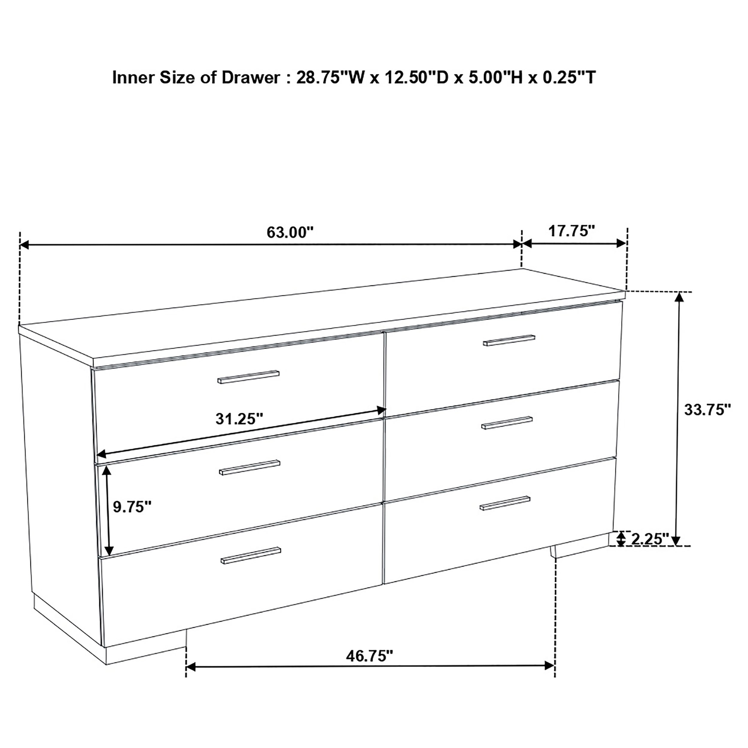 Felicity 4-piece California King Bedroom Set White Gloss — view 16