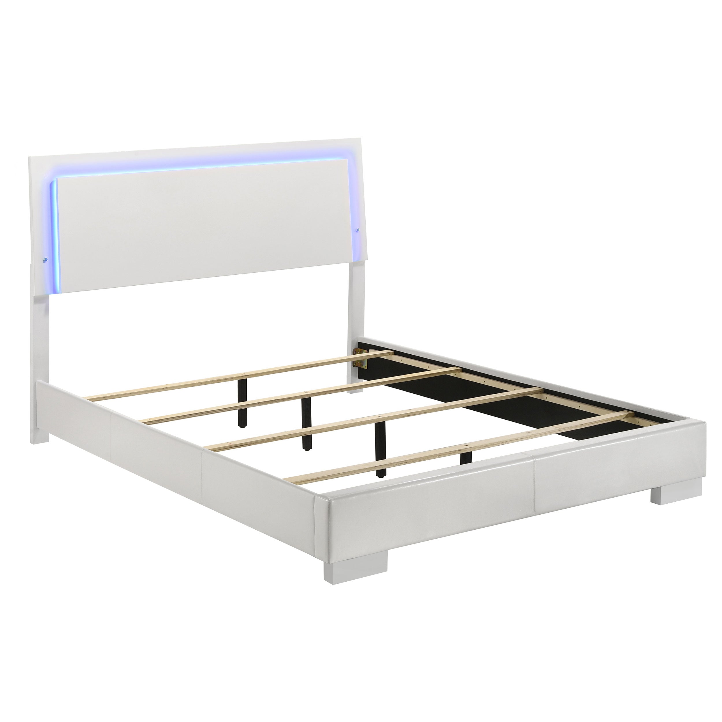 Felicity 4-piece Queen Bedroom Set White High Gloss — view 3