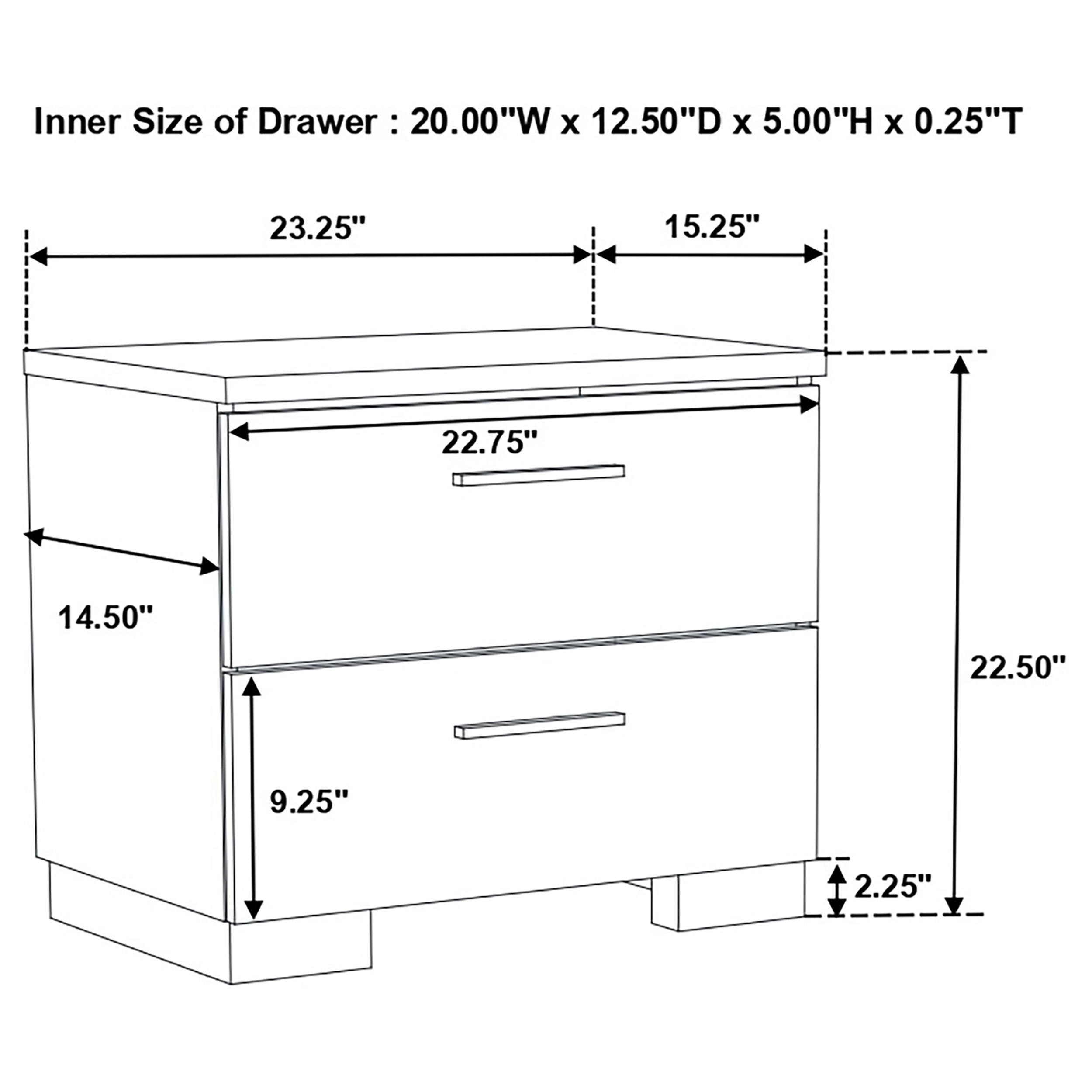 Felicity 5-piece Twin Bedroom Set White High Gloss — view 15