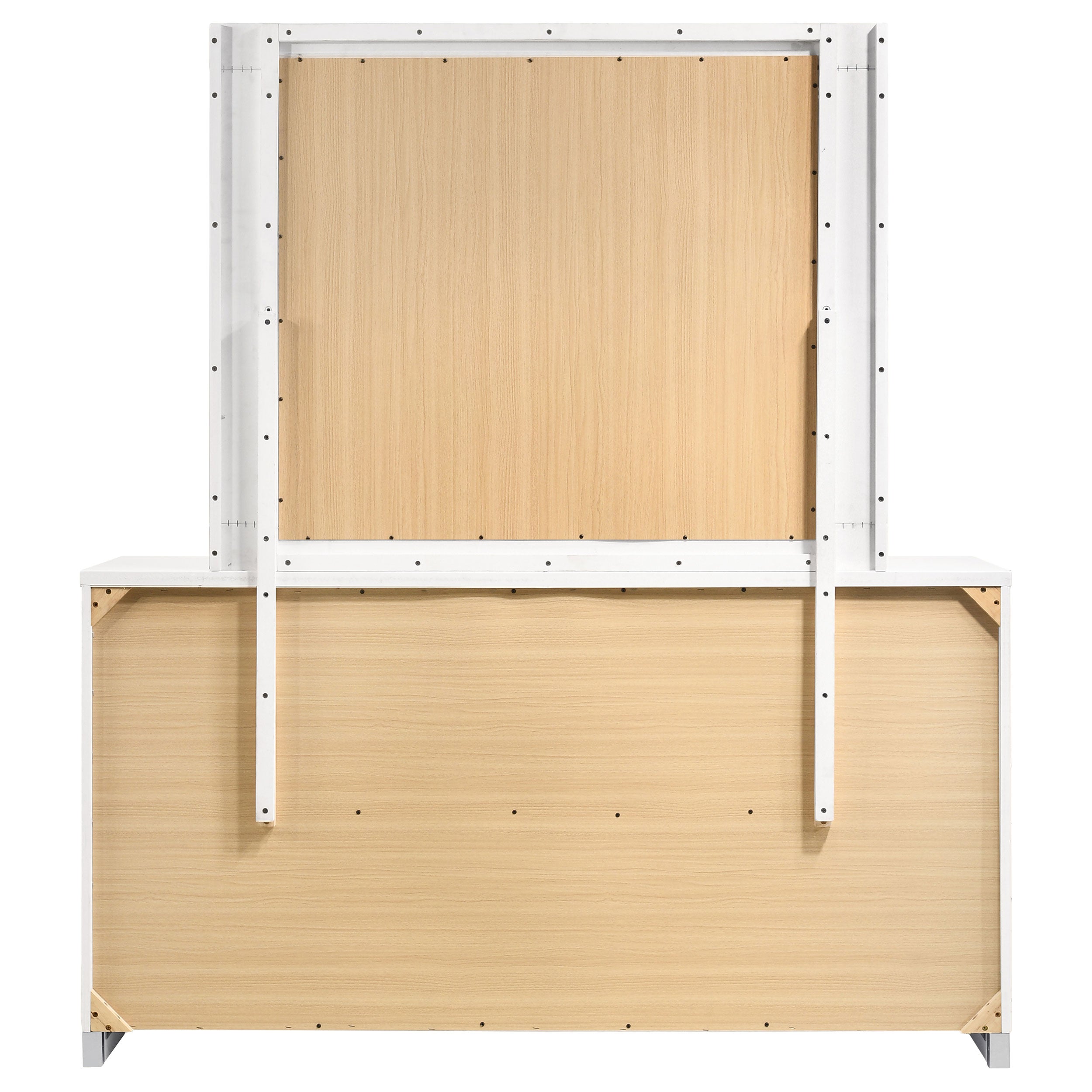 Felicity 6-drawer Wood Dresser with Mirror White High Gloss — view 7