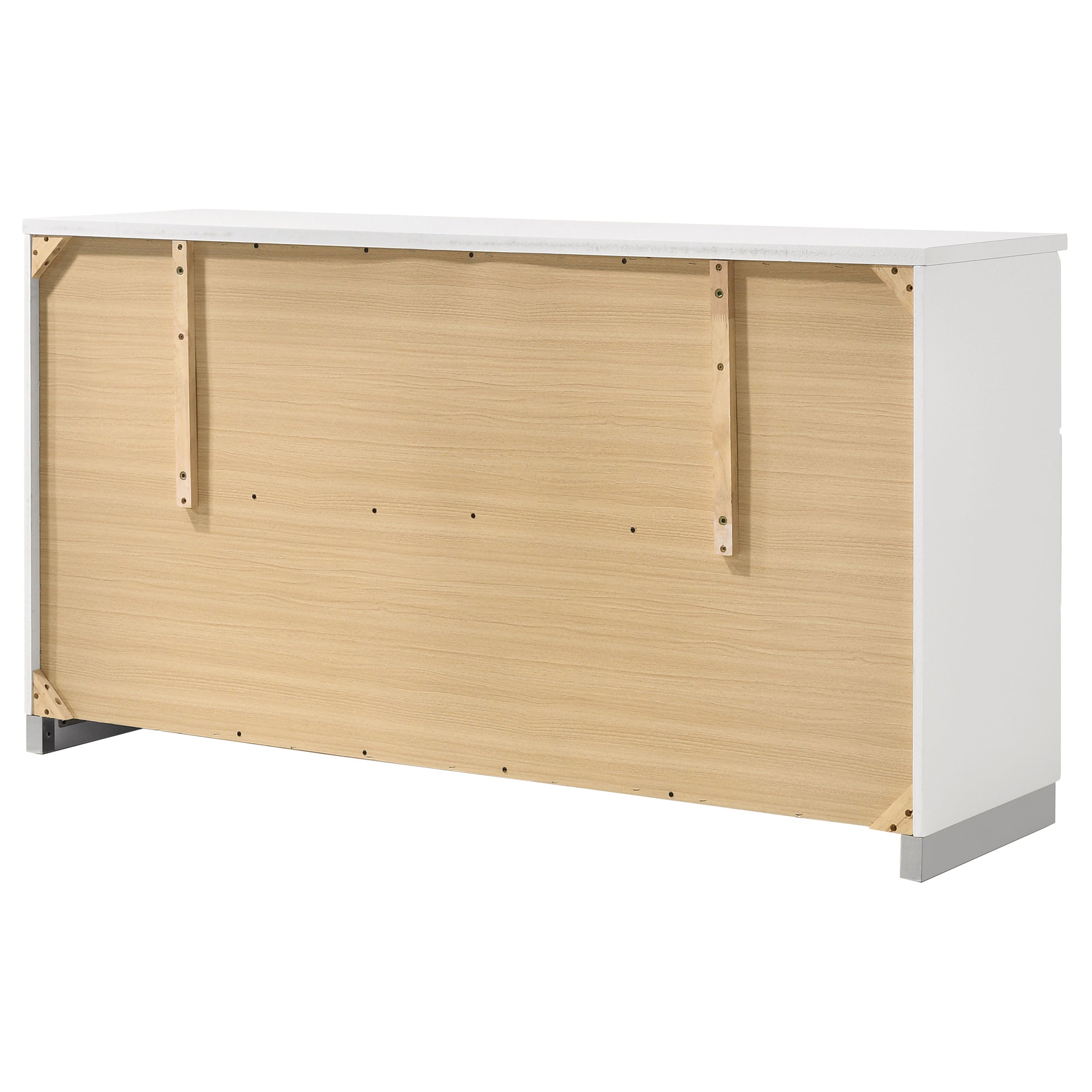 Felicity 6-drawer Dresser White High Gloss — view 8