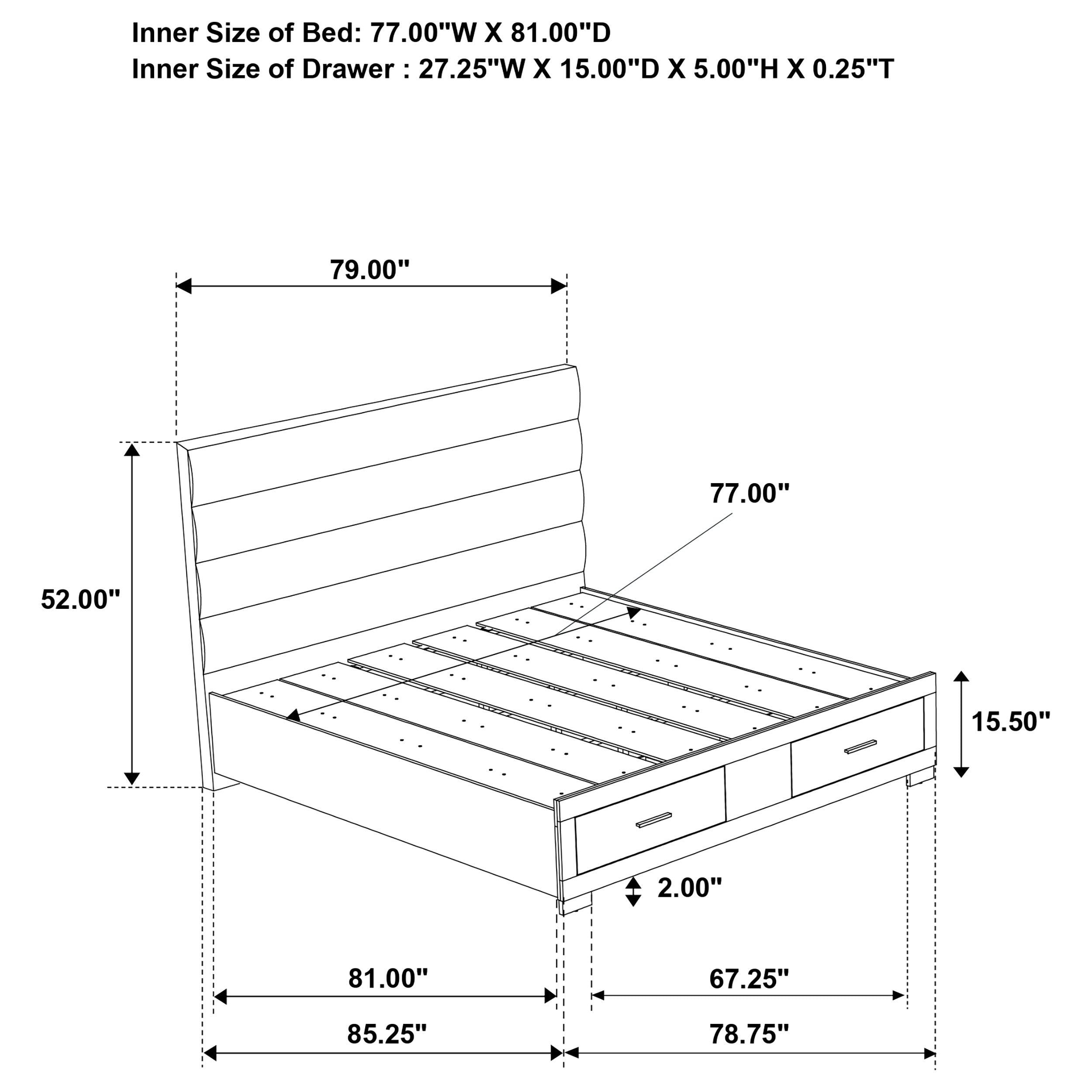 Felicity 5-piece Eastern King Platform Bedroom Set White — view 15