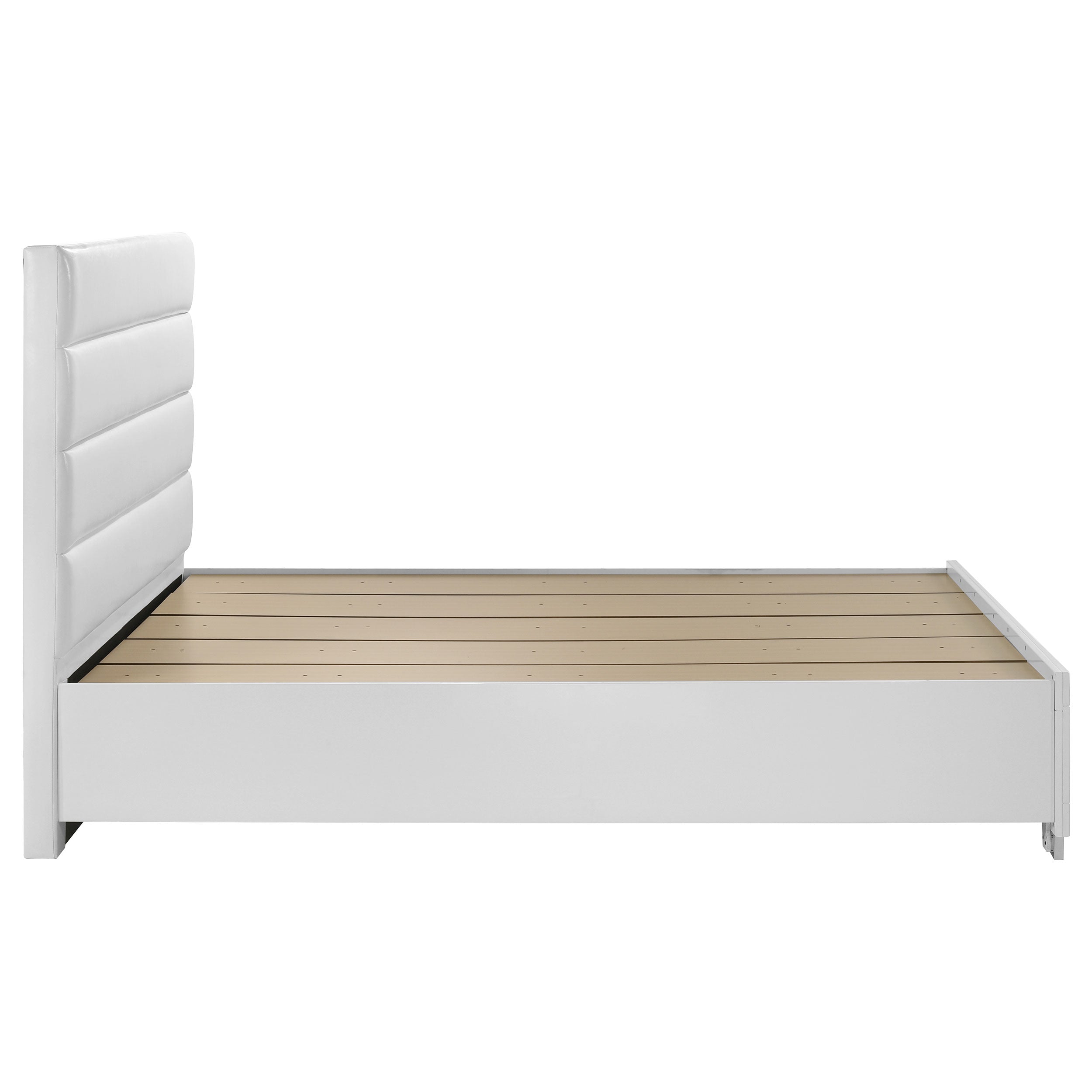 Felicity Eastern King Storage Bed White High Gloss — view 6