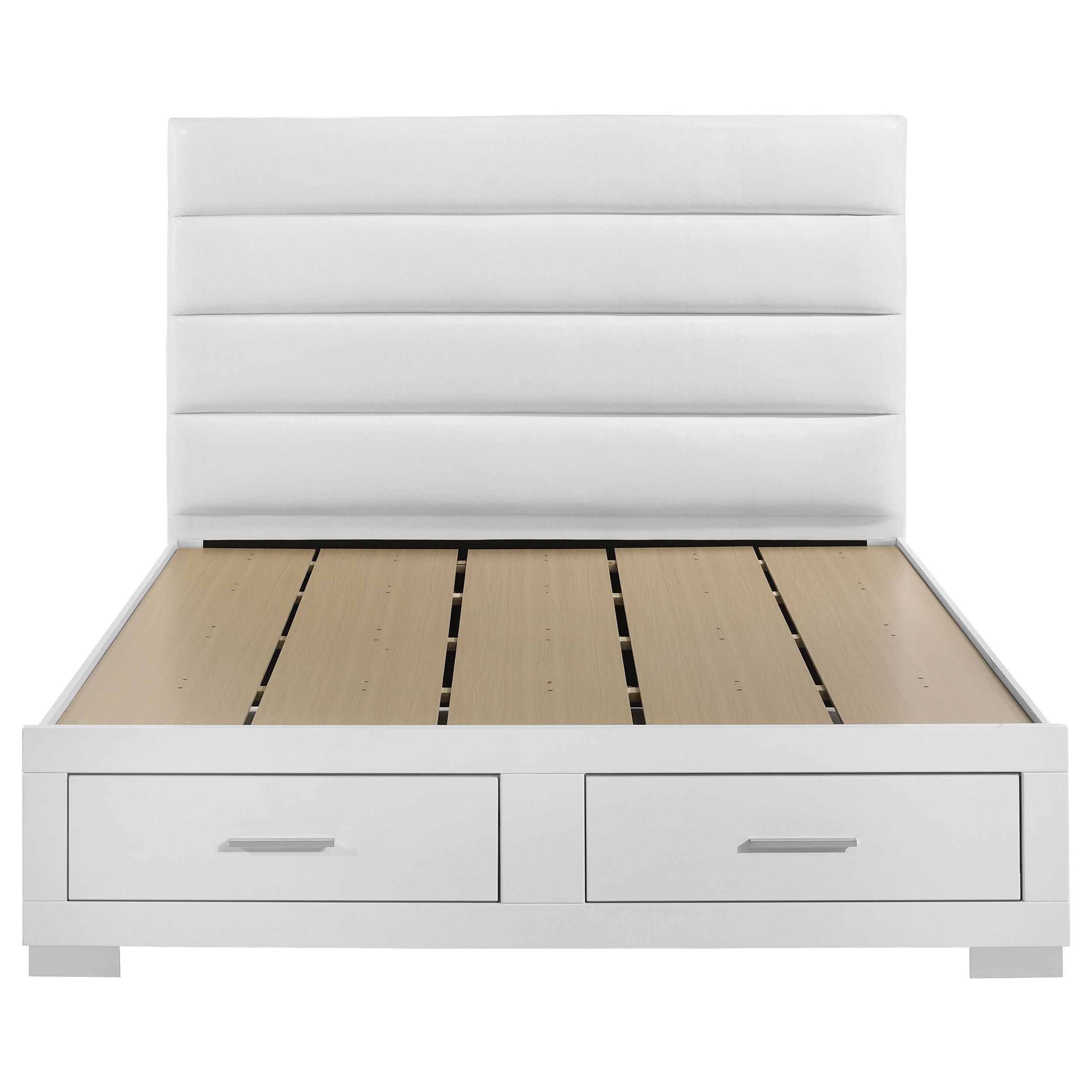 Felicity California King Storage Bed White High Gloss — view 4