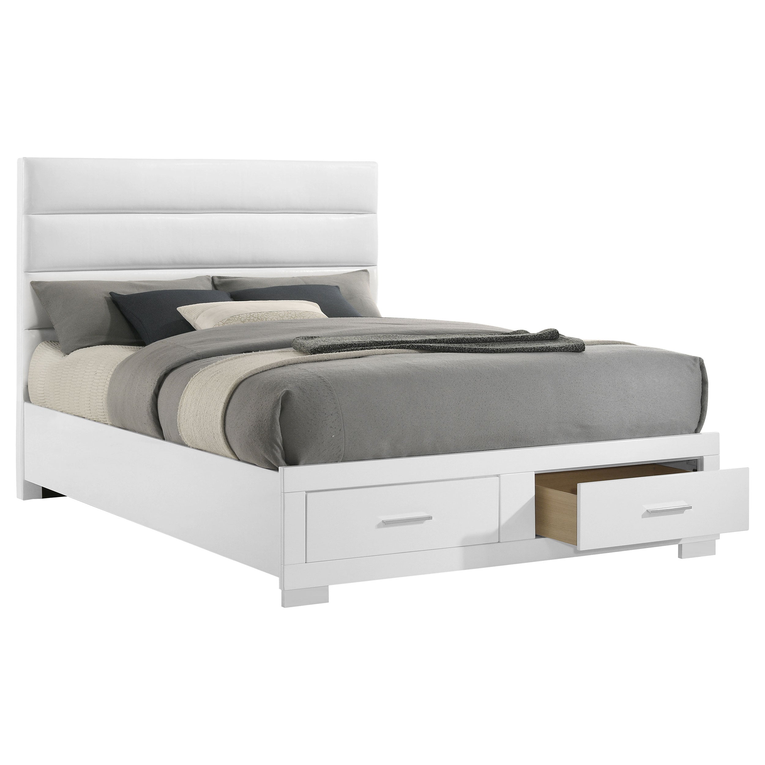 Felicity Queen Storage Bed White High Gloss — view 3