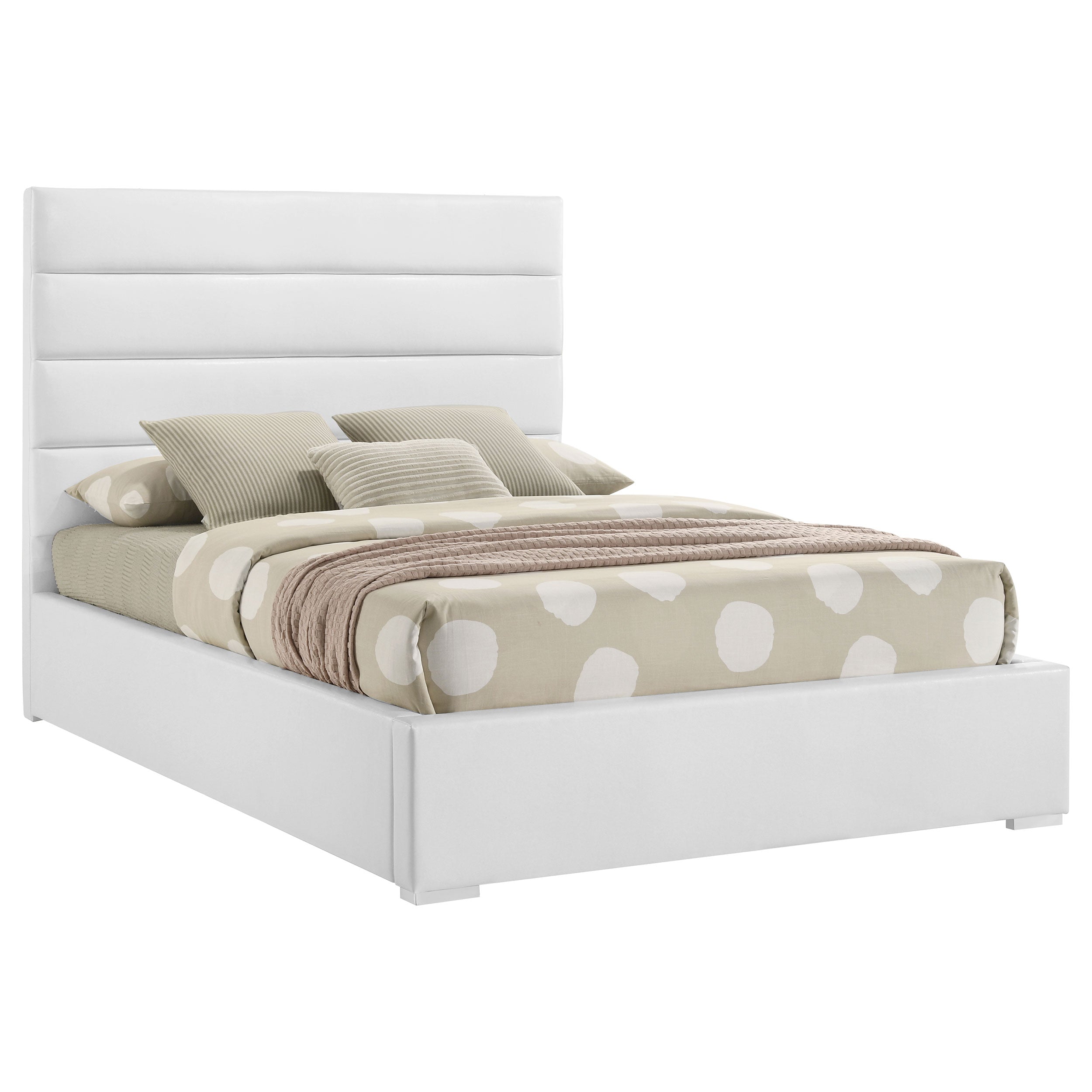 Felicity 53-inch Upholstered Full Platform Bed White — view 3