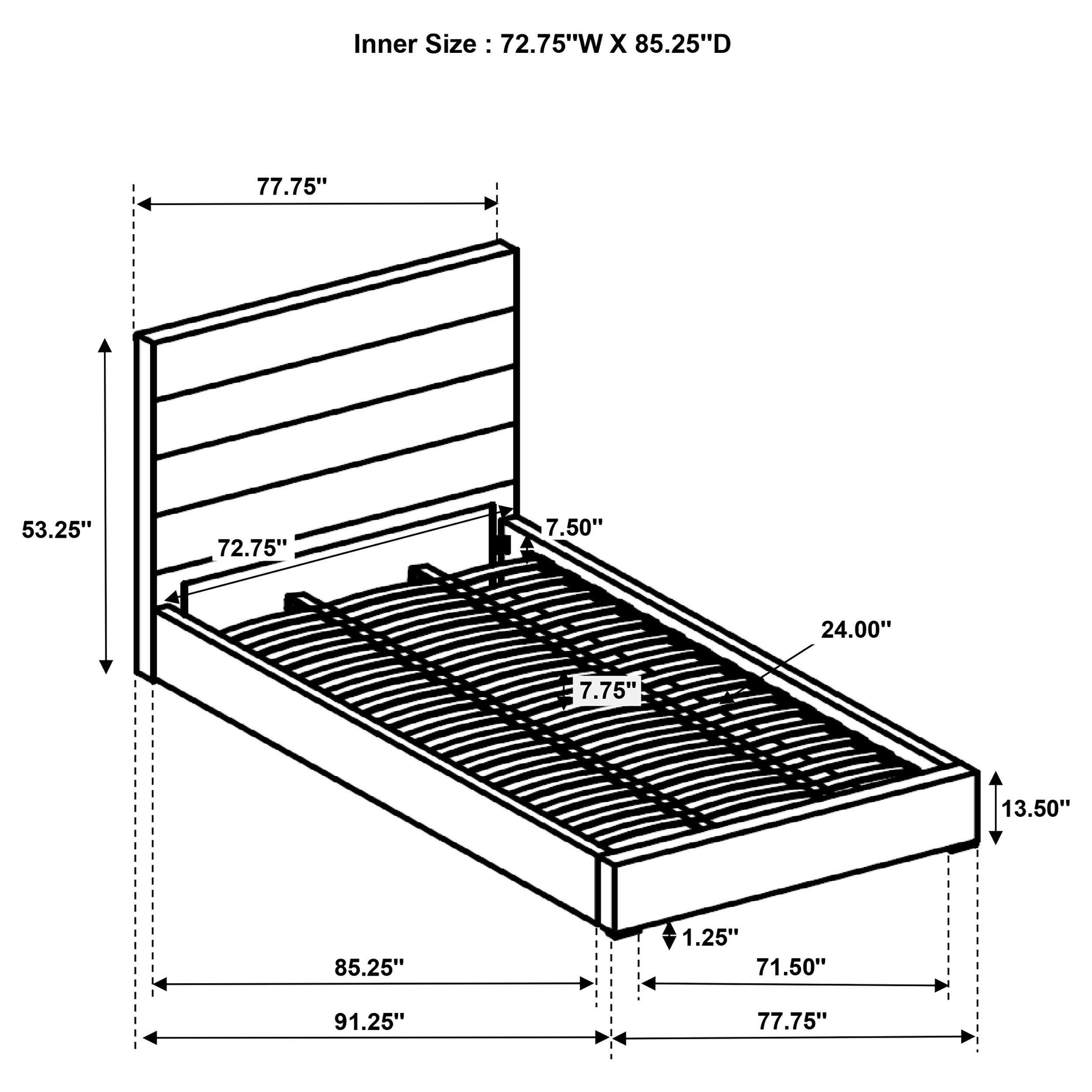 Felicity 53-inch Upholstered California King Bed White — view 9